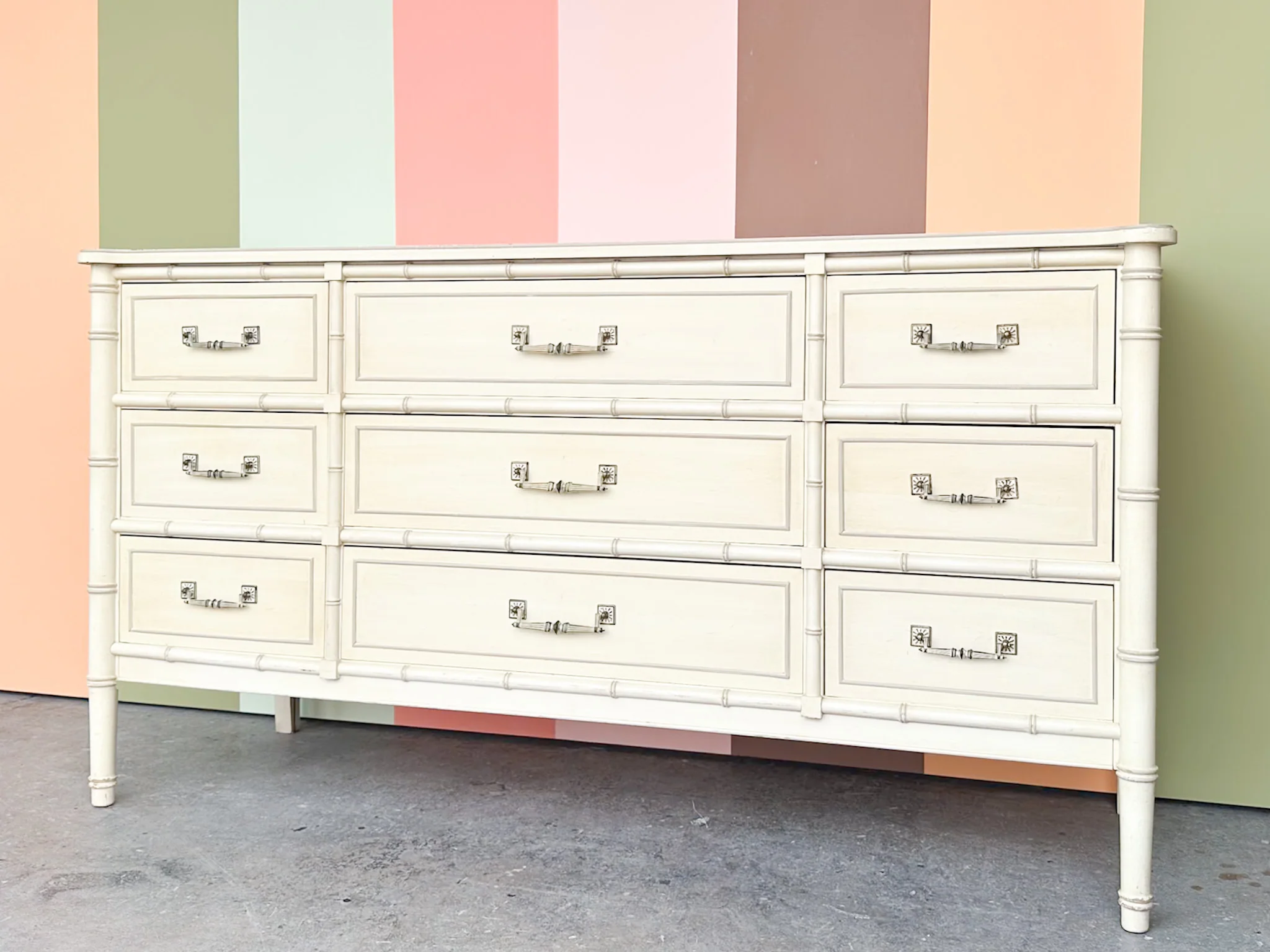 Henry Link Faux Bamboo Dresser - Image 4