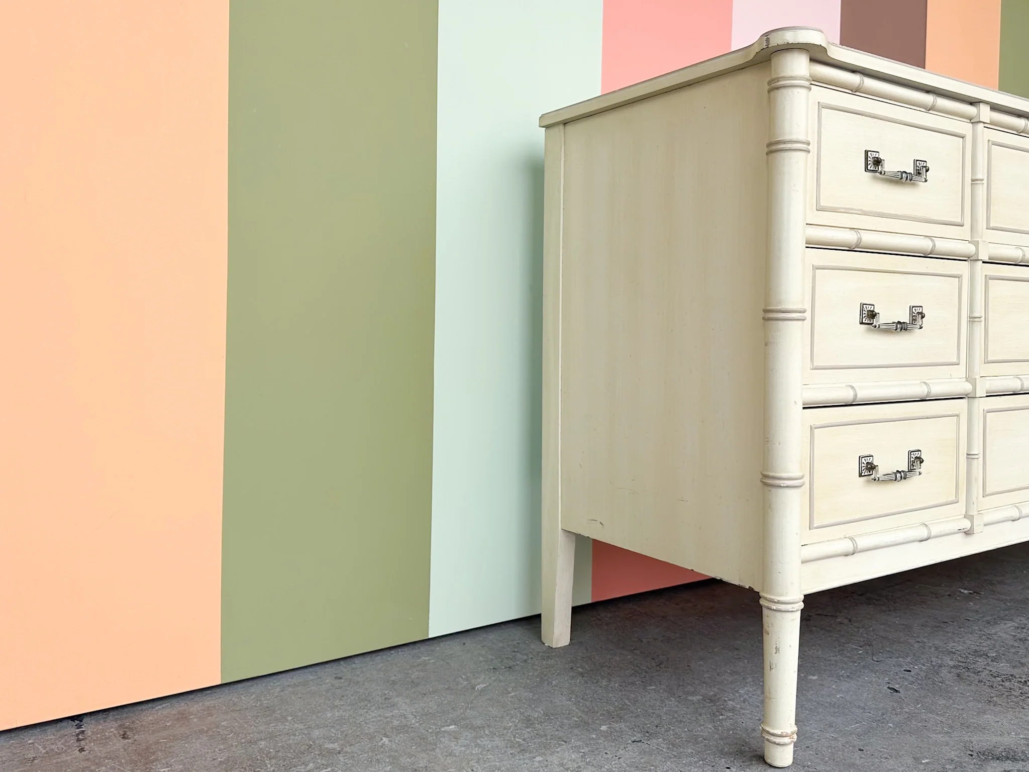 Henry Link Faux Bamboo Dresser - Image 5