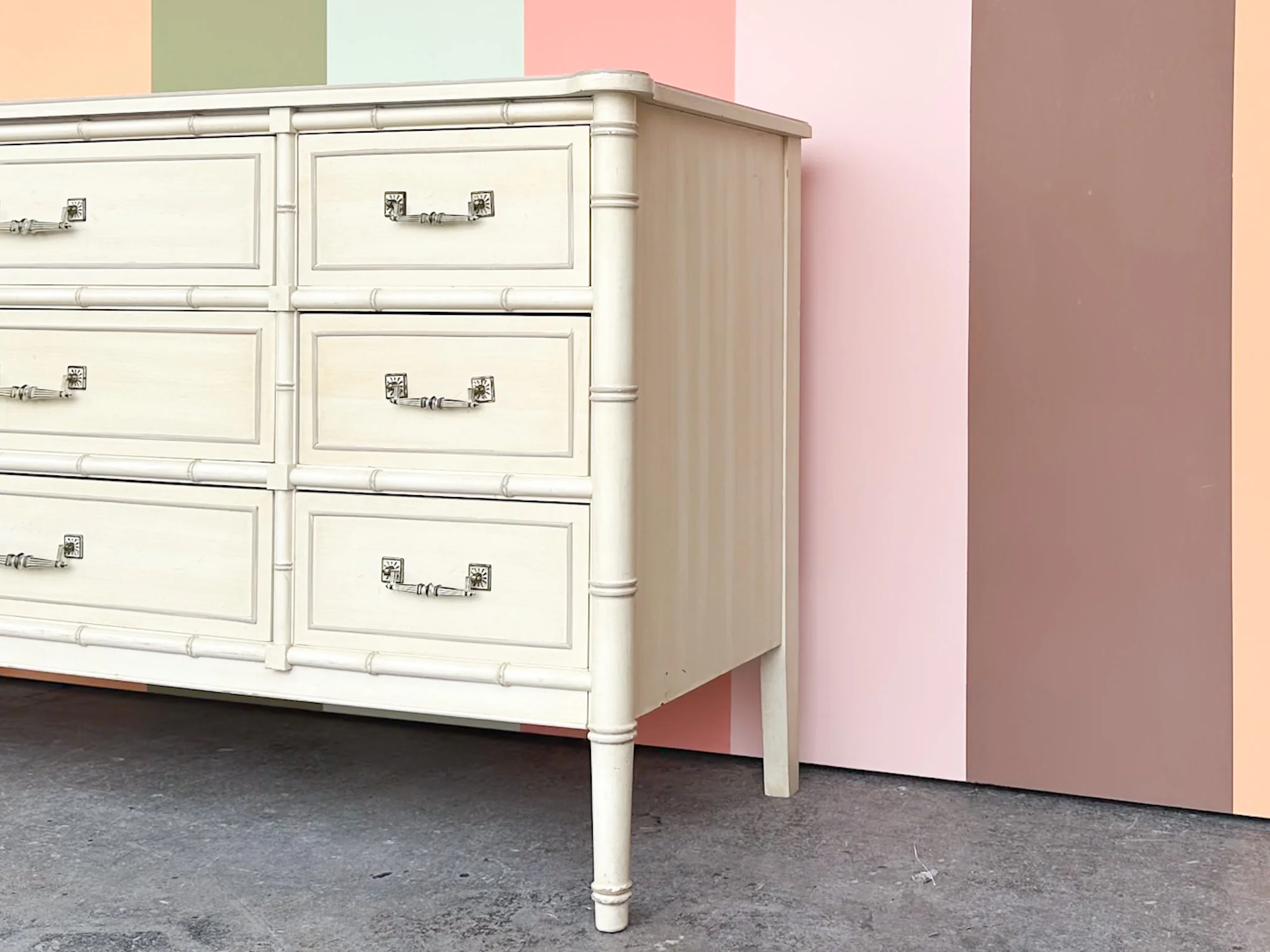 Henry Link Faux Bamboo Dresser - Image 6