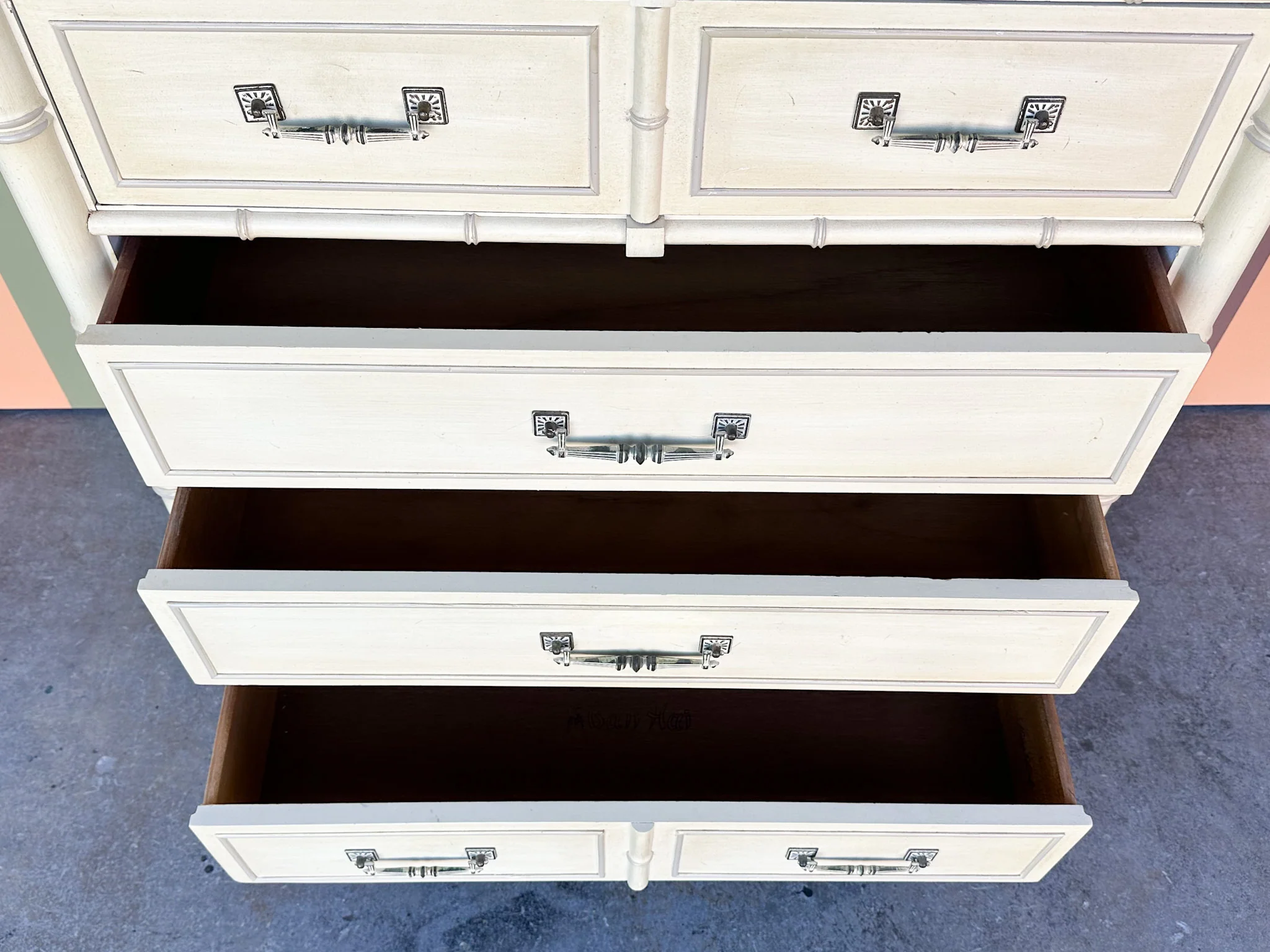 Henry Link Faux Bamboo Tall Chest - Image 6