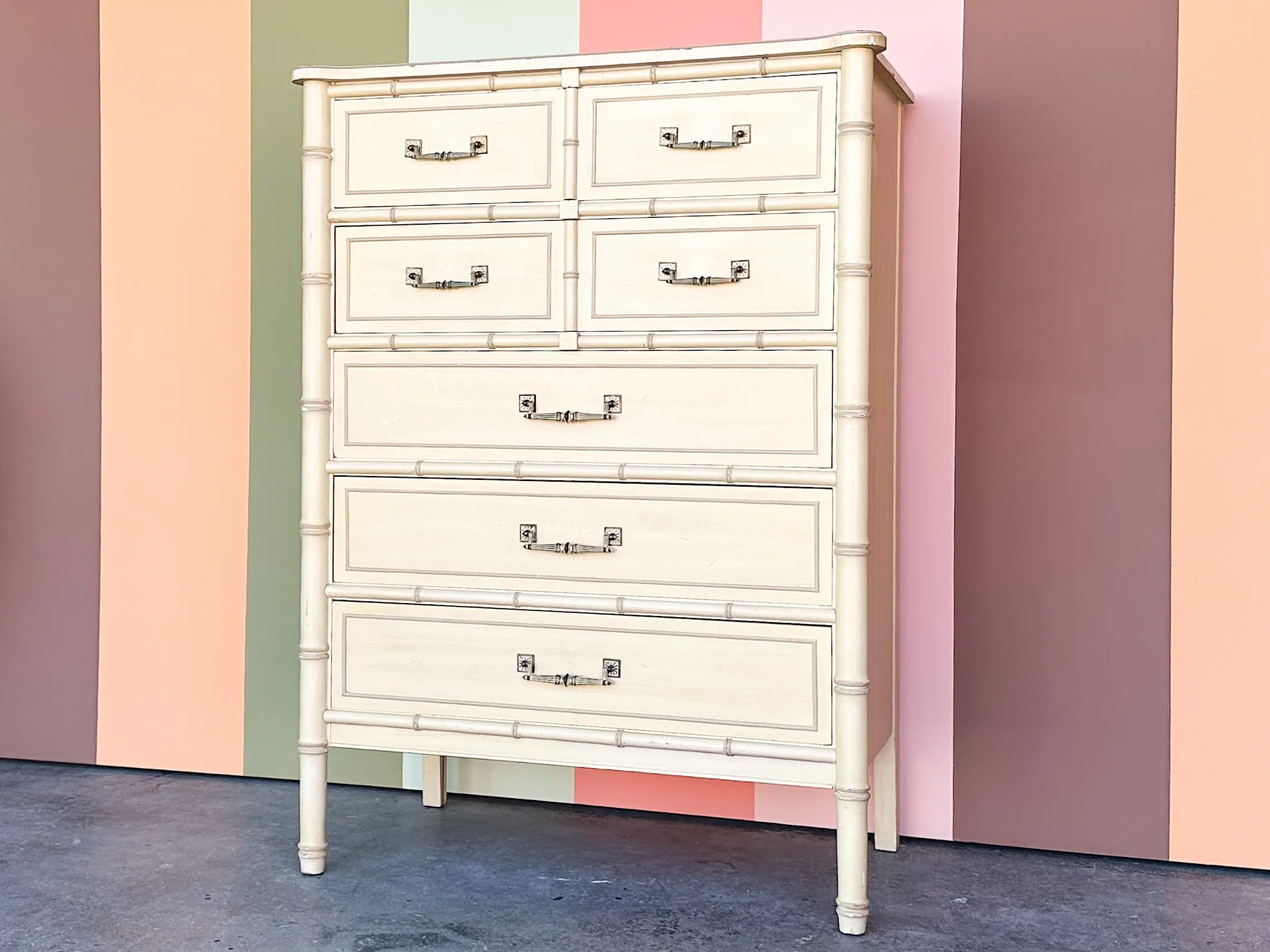 Henry Link Faux Bamboo Tall Chest - Image 2