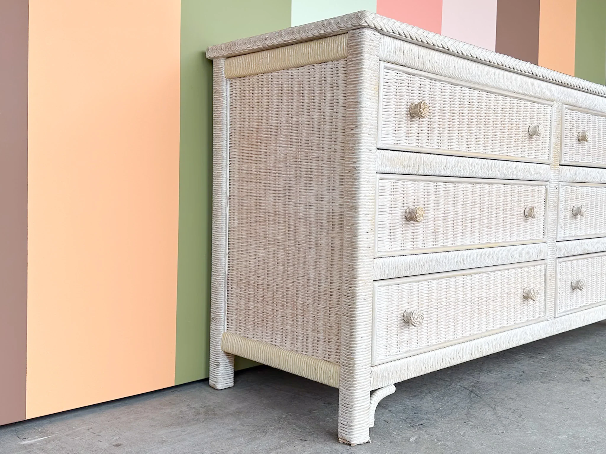Henry Link Wicker Dresser - Image 4