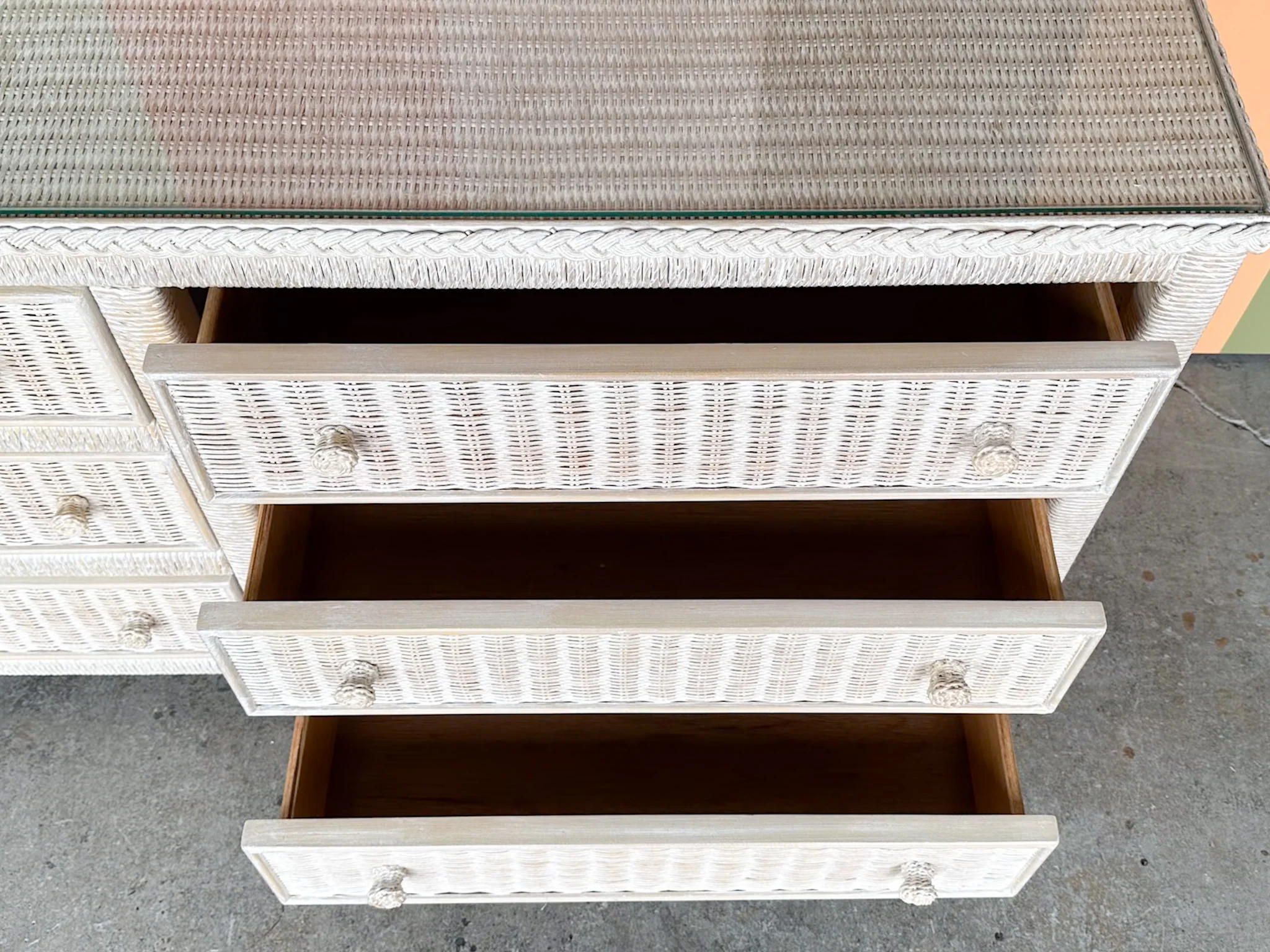 Henry Link Wicker Dresser - Image 5