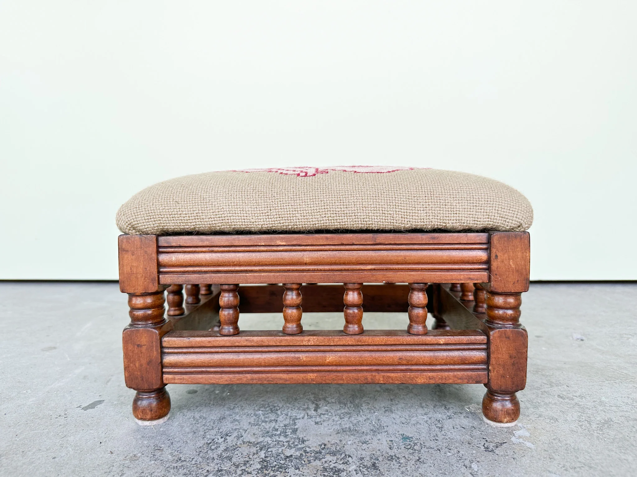 Warehouse Wednesday Sale: Hibiscus Embroidered Foot Stool - Image 5