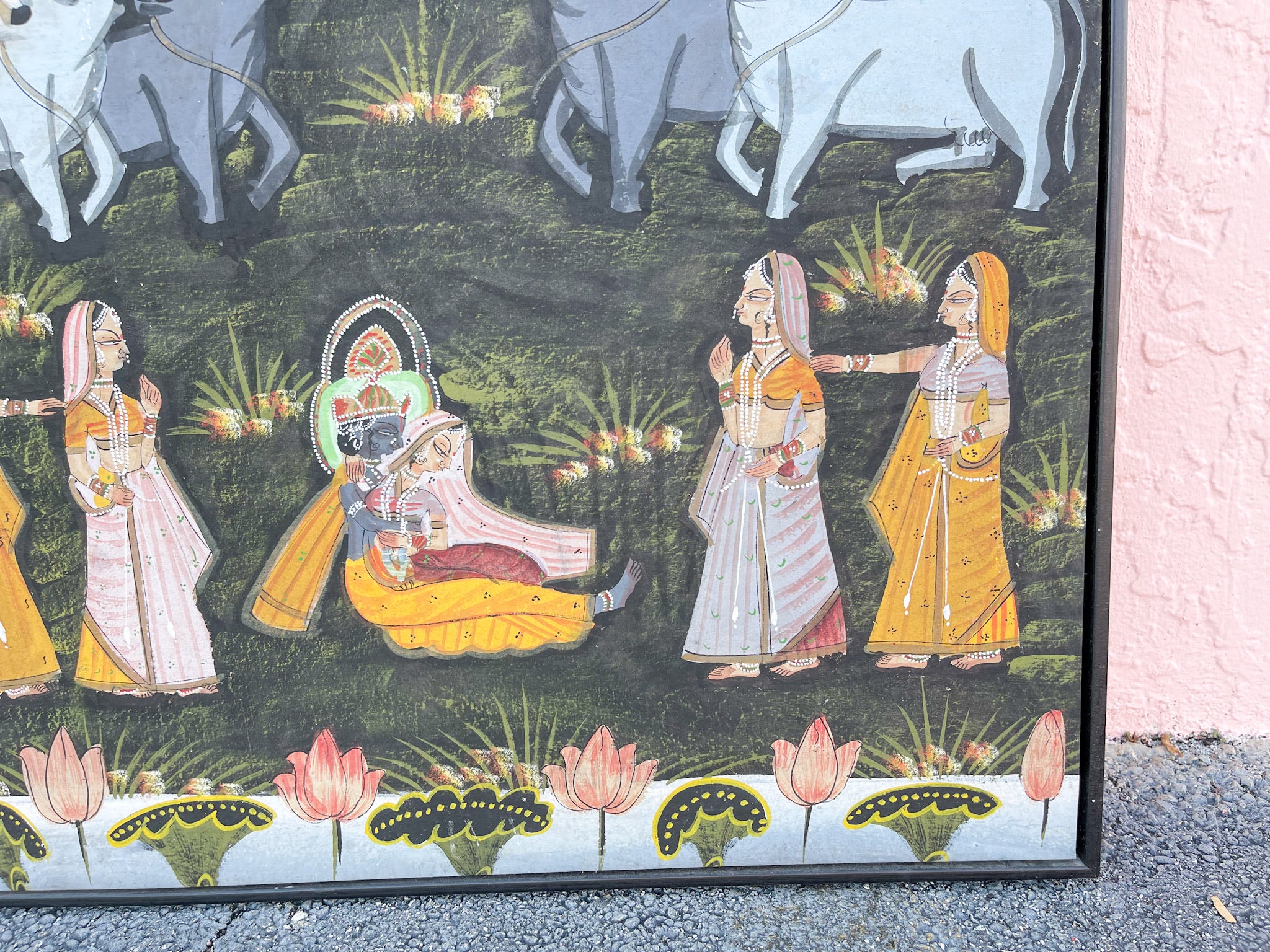 Hindu Gods 1980's Batik Cotton Art - Image 5