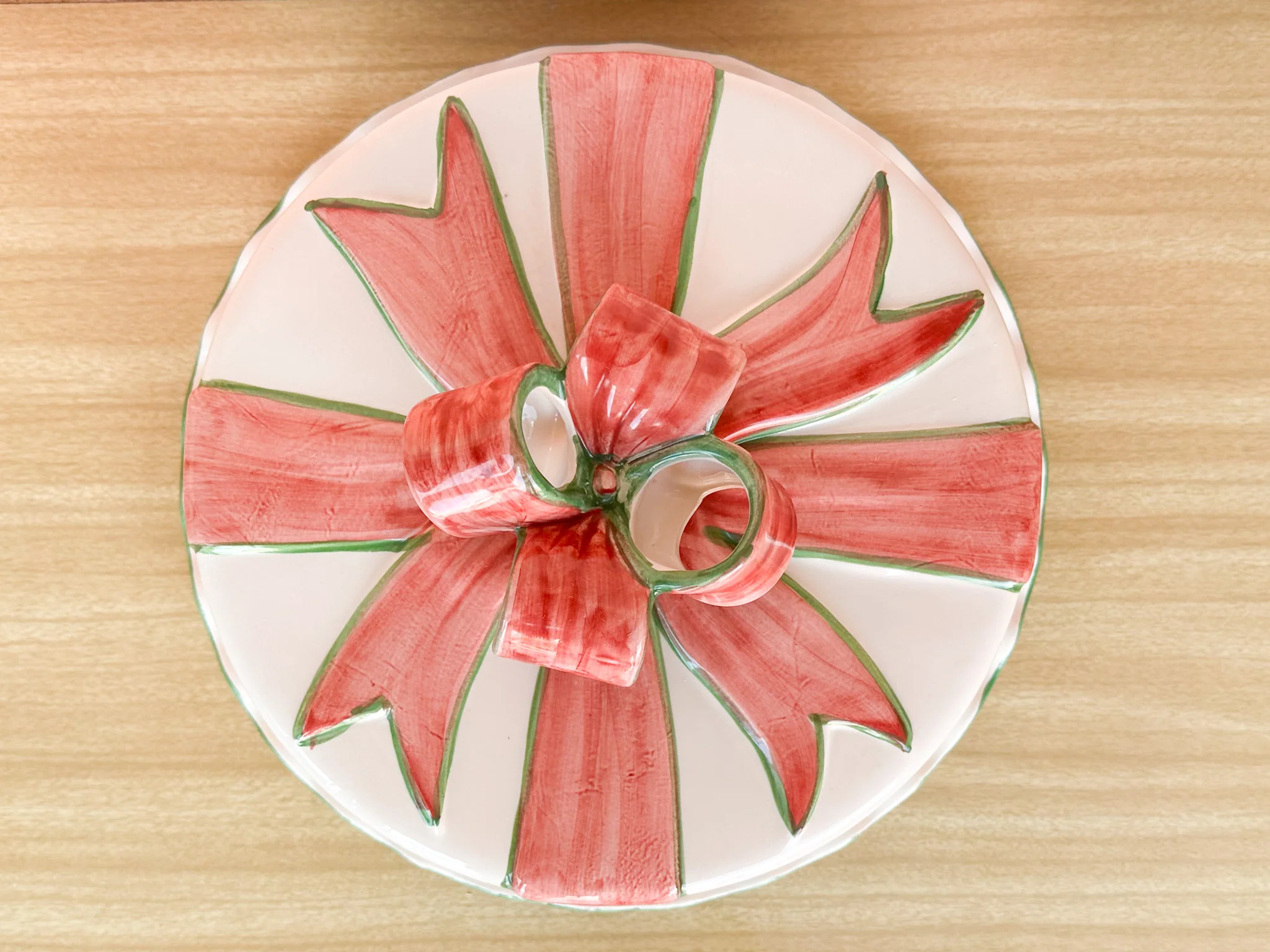 Holiday Bow Cake Plate - Image 4