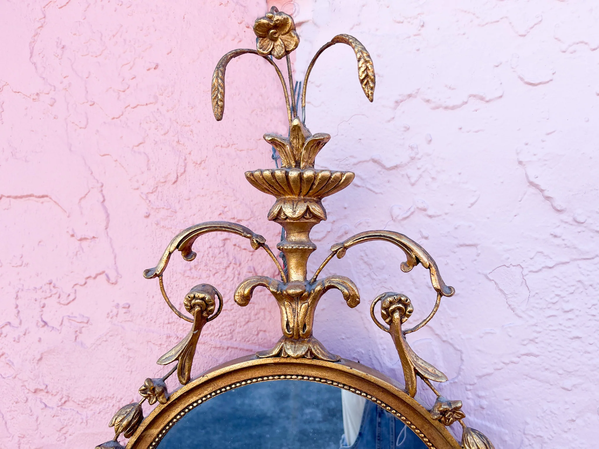 Hollywood Regency Gold Mirror - Image 2