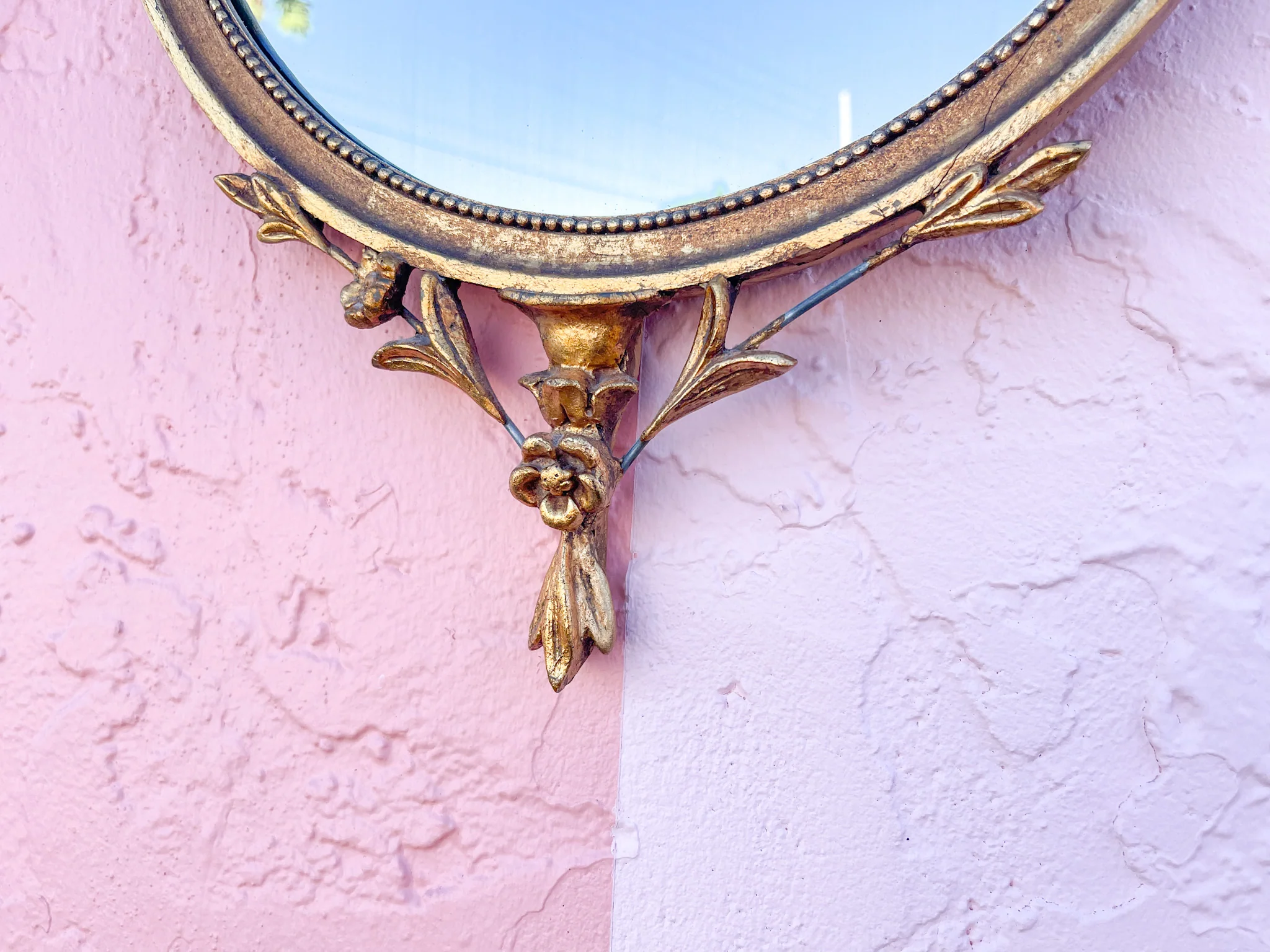 Hollywood Regency Gold Mirror - Image 4