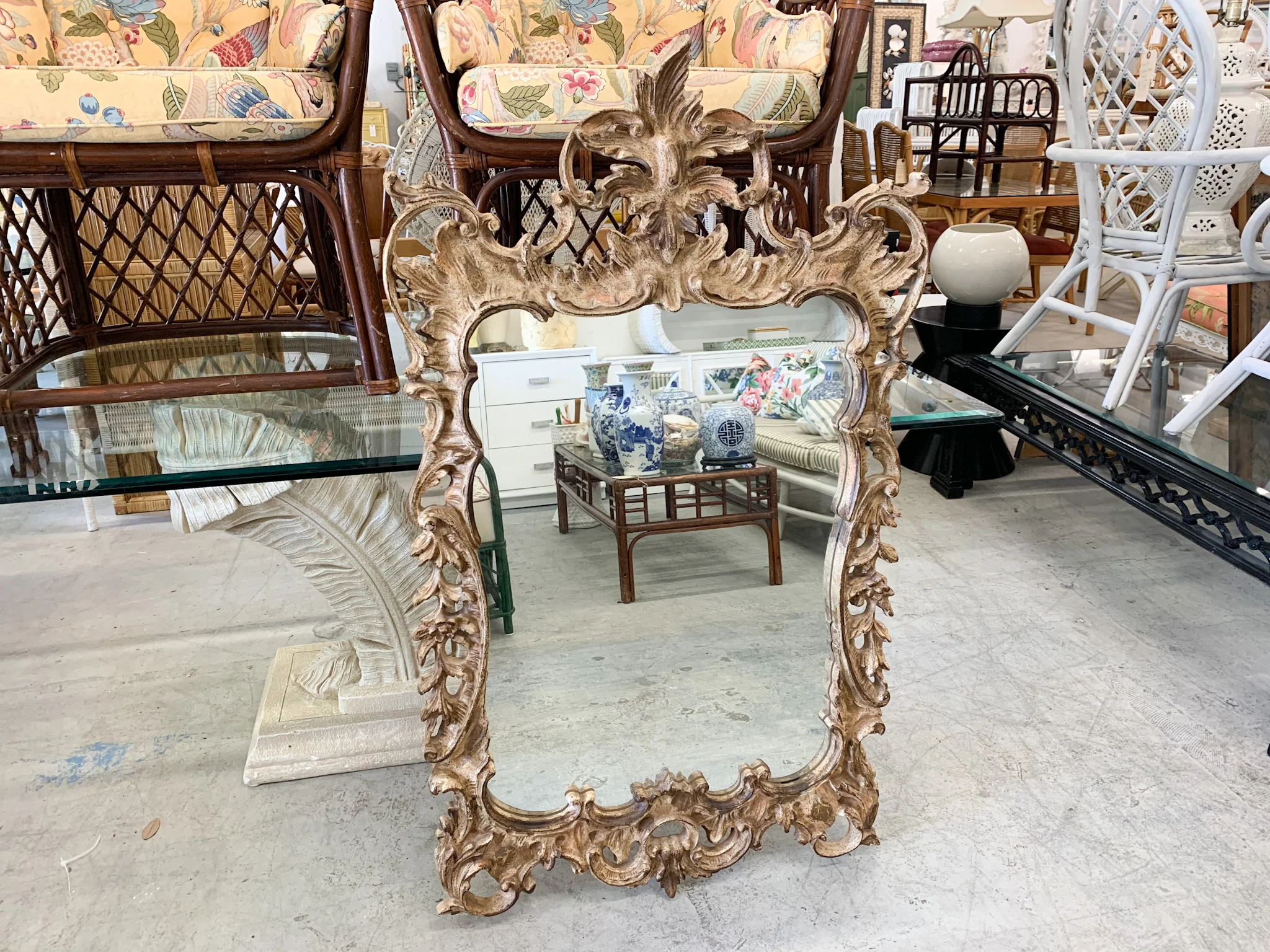 Hollywood Regency Rocco Style Mirror