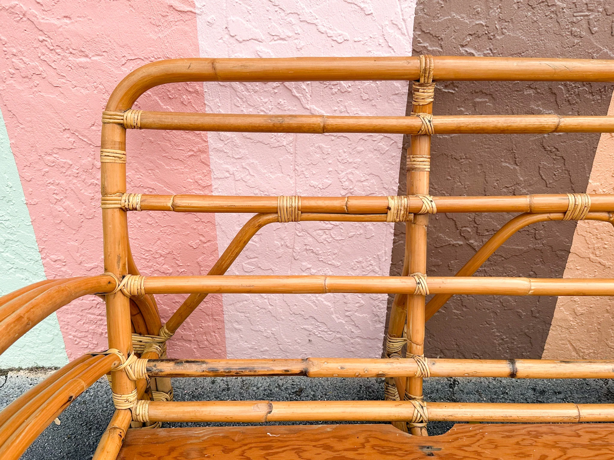 Horseshoe Style Rattan Sofa - Image 14