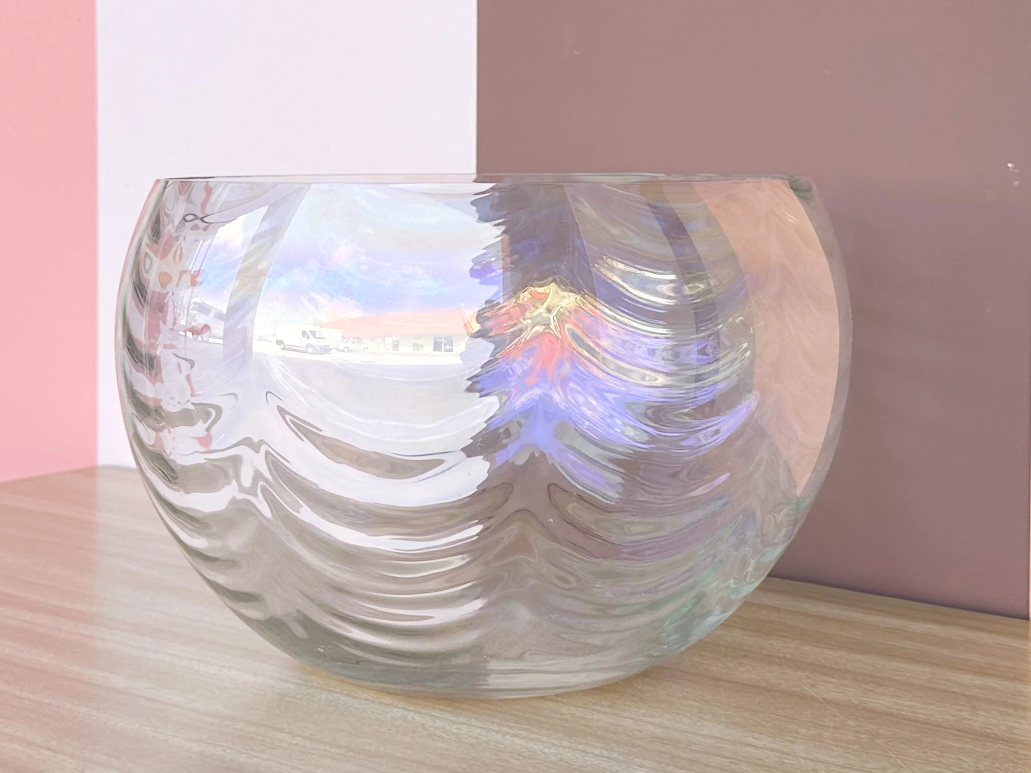 Iridescent Scalloped Punch Bowl Set - Image 4