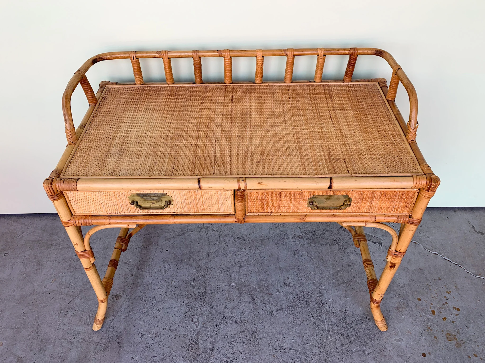 Island Chic Bamboo and Seagrass Desk - Image 2