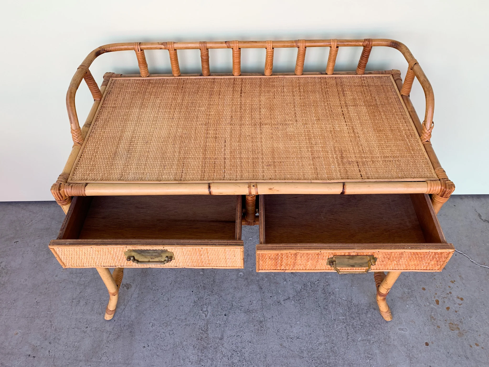 Island Chic Bamboo and Seagrass Desk - Image 3