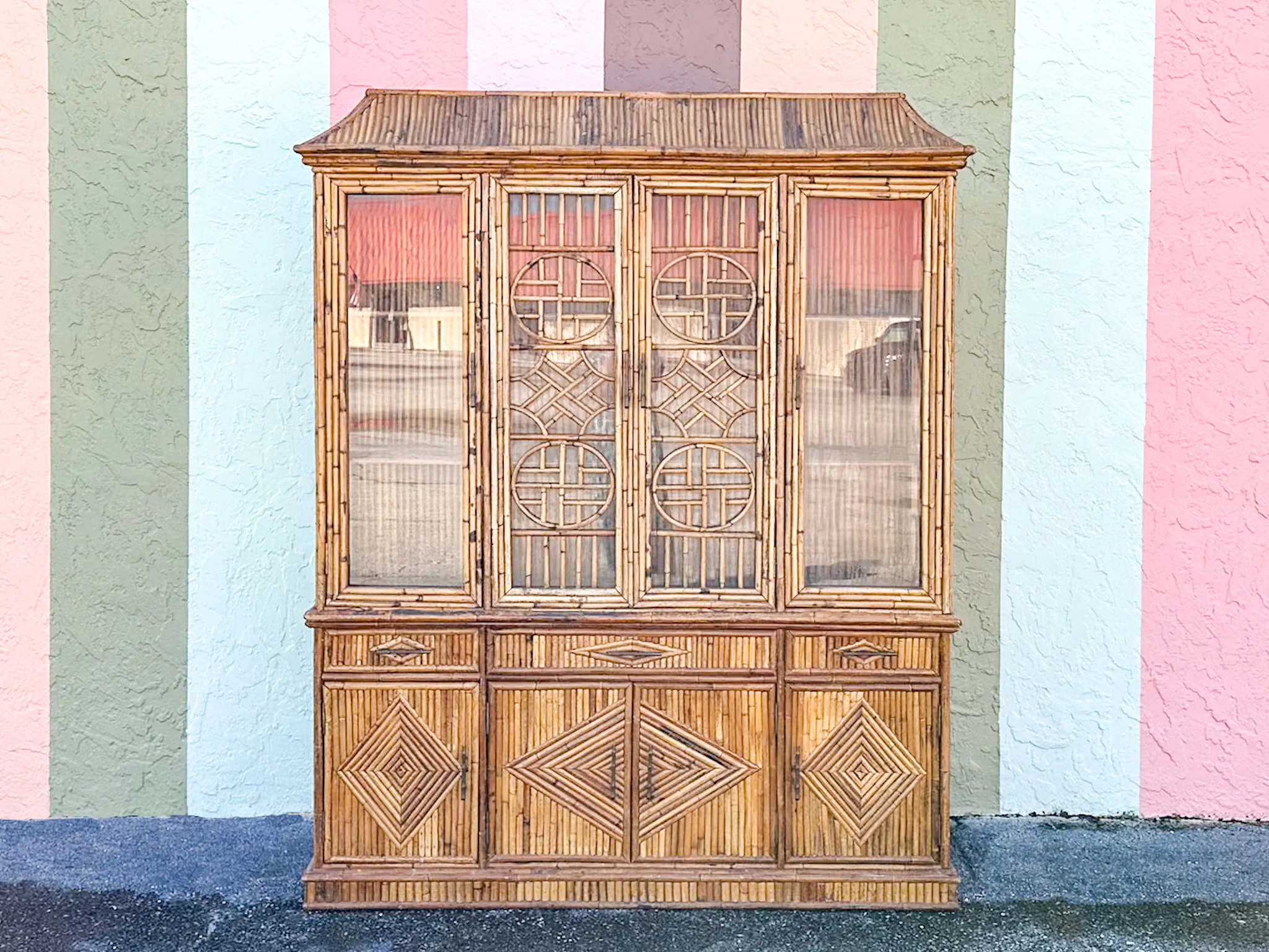 Island Chic Bamboo Pagoda Cabinet - Image 30