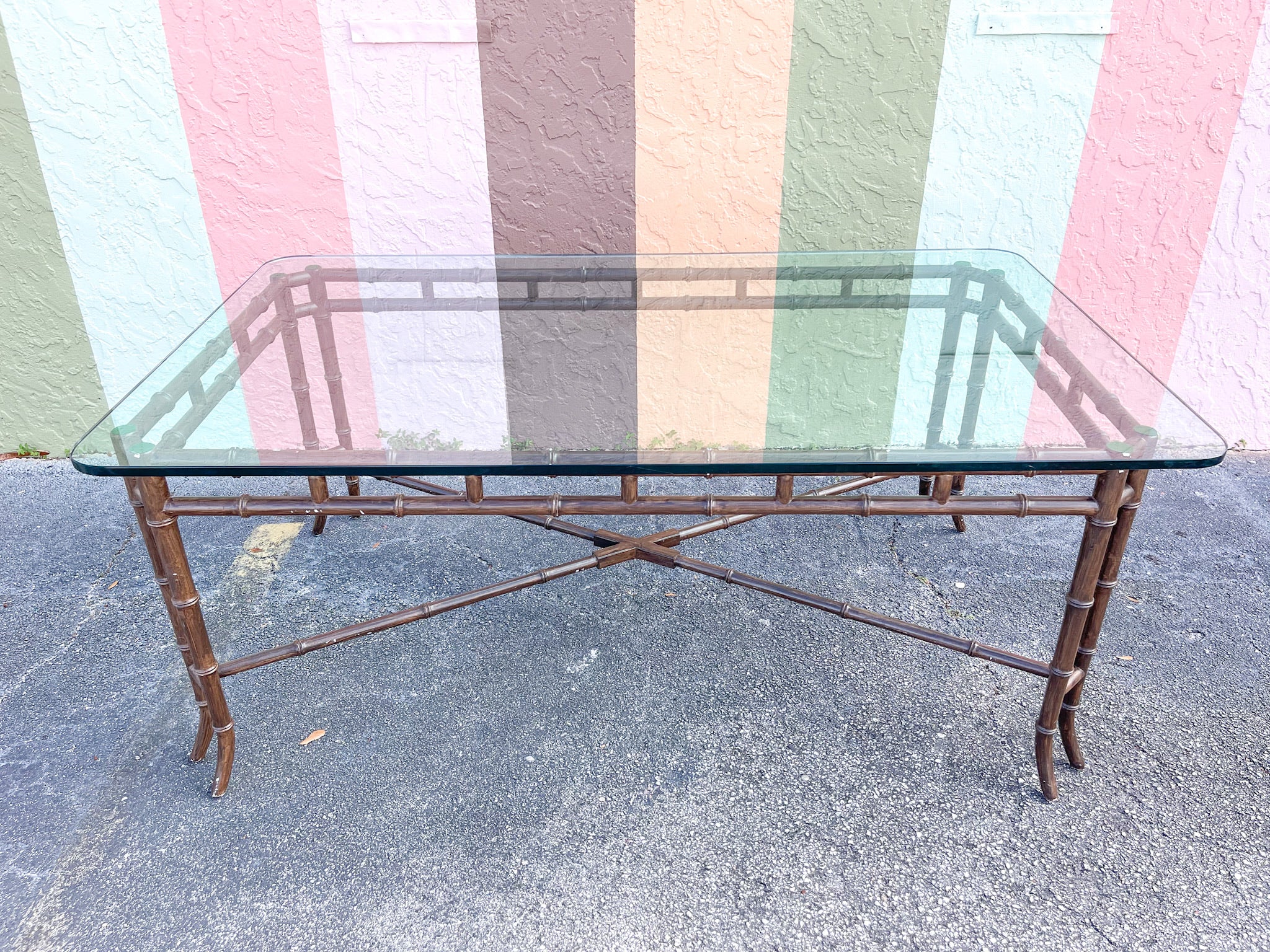 Island Chic Faux Bamboo Dining Table - Image 2