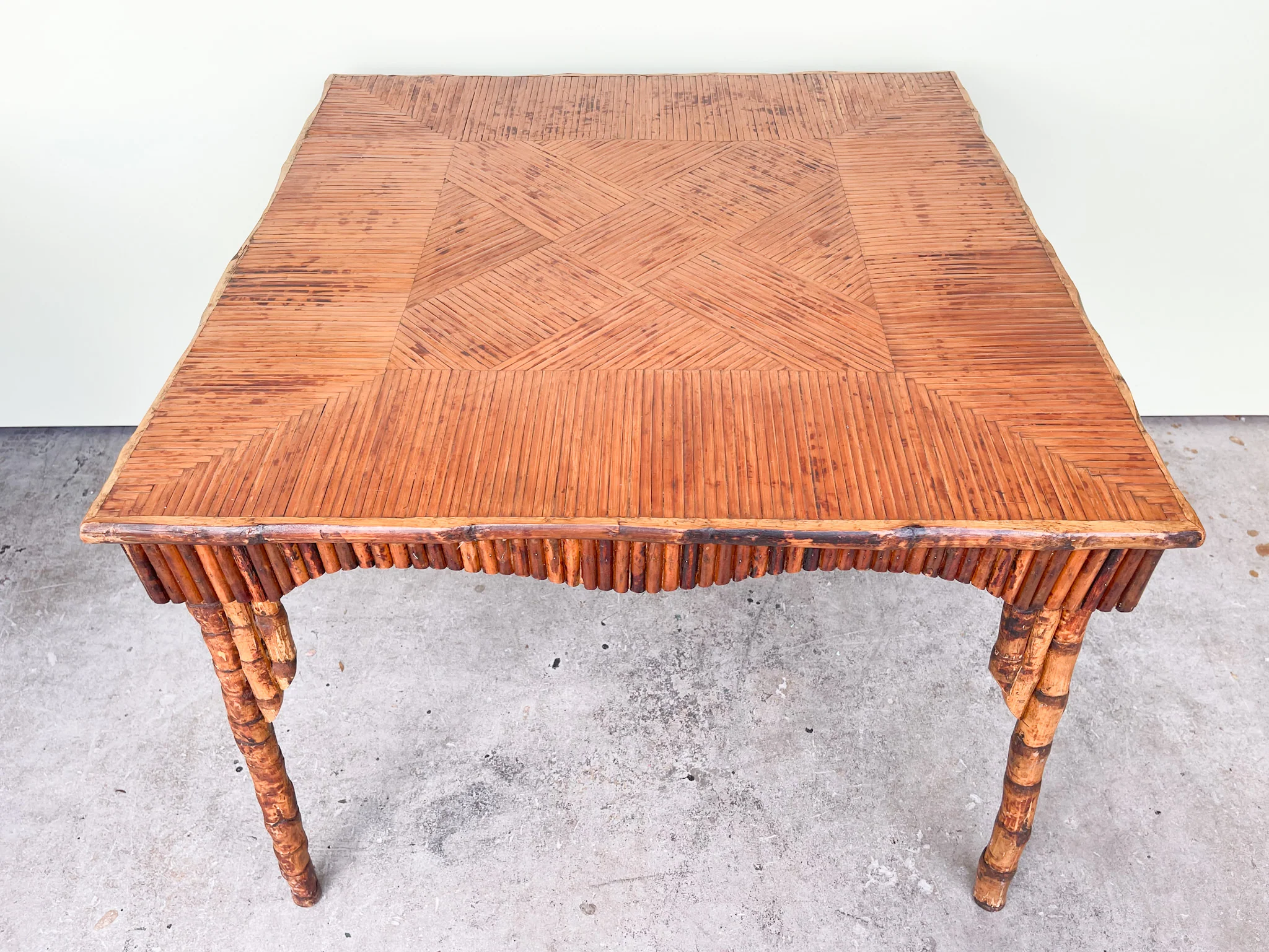Island Chic Rattan and Bamboo Game Table - Image 2