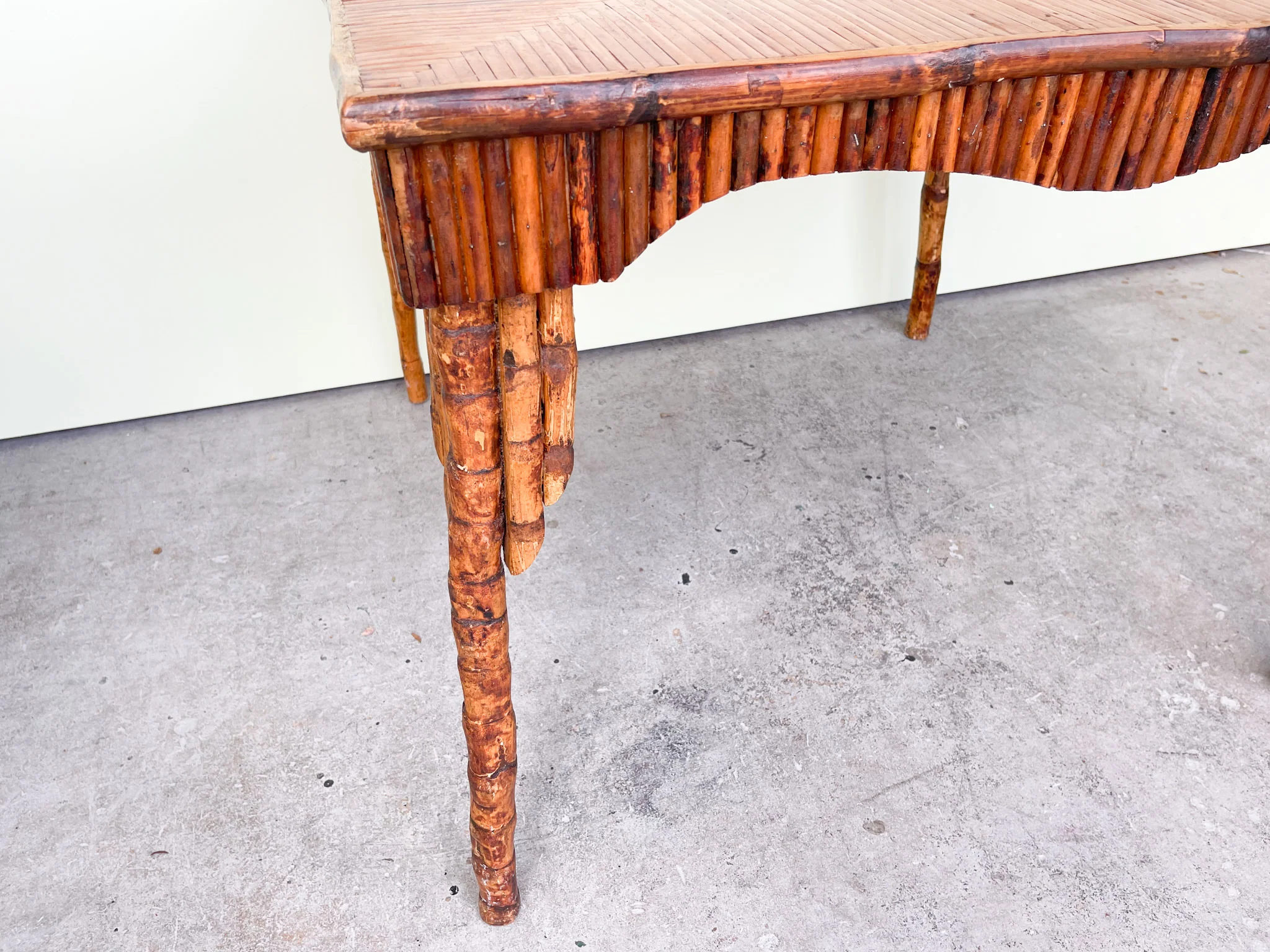 Island Chic Rattan and Bamboo Game Table - Image 4