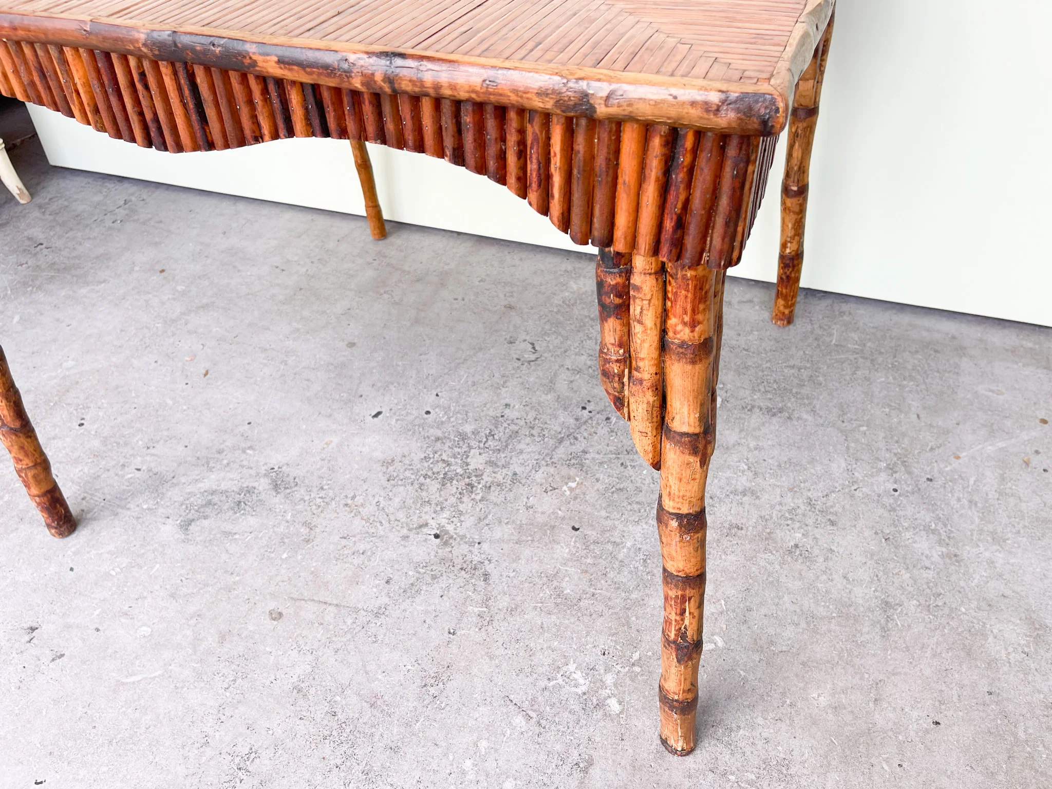 Island Chic Rattan and Bamboo Game Table - Image 6