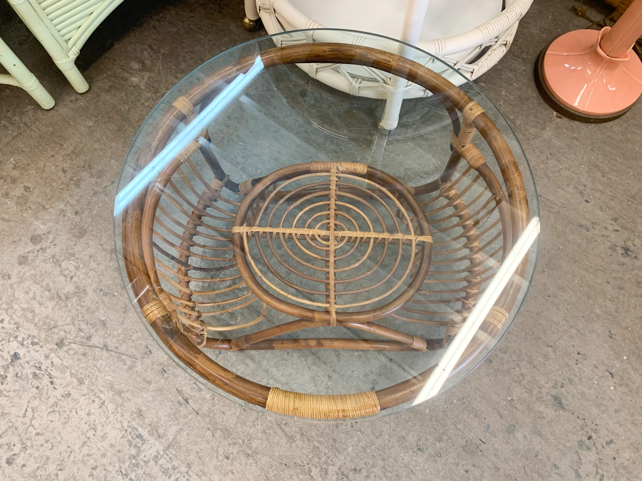 Island Chic Rattan Cocktail Table - Image 2