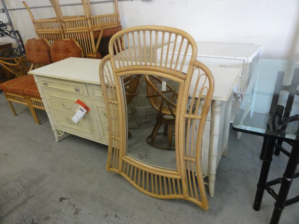 Island Chic Rattan Curvy Mirror - Image 4