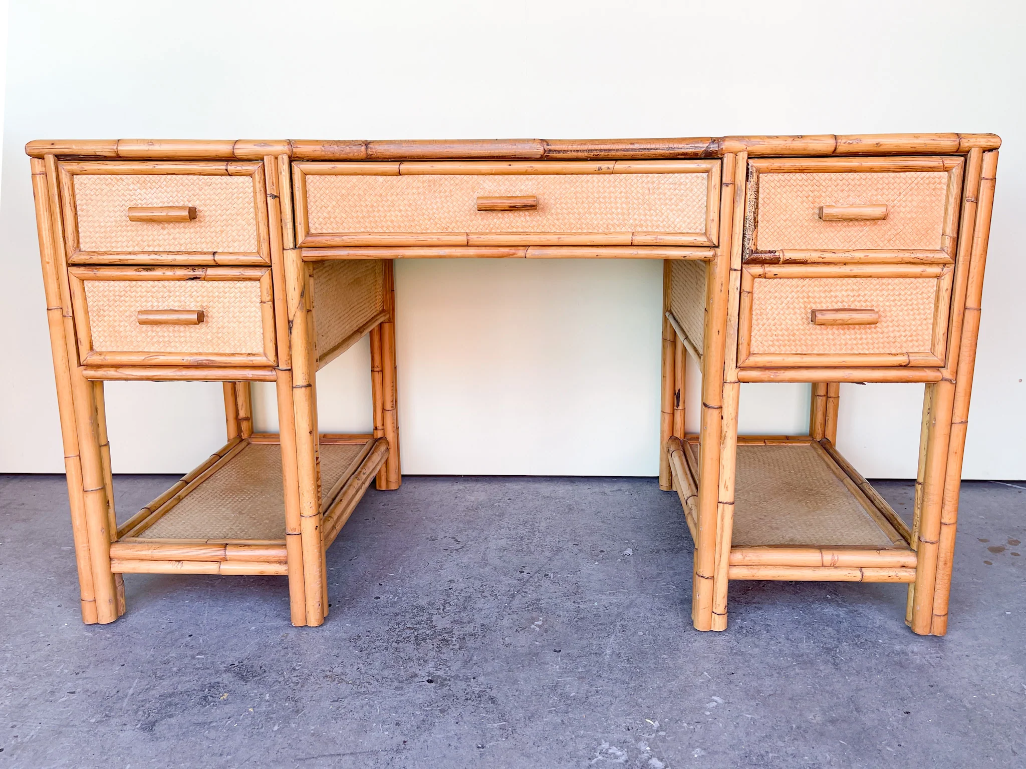 Island Chic Rattan Desk