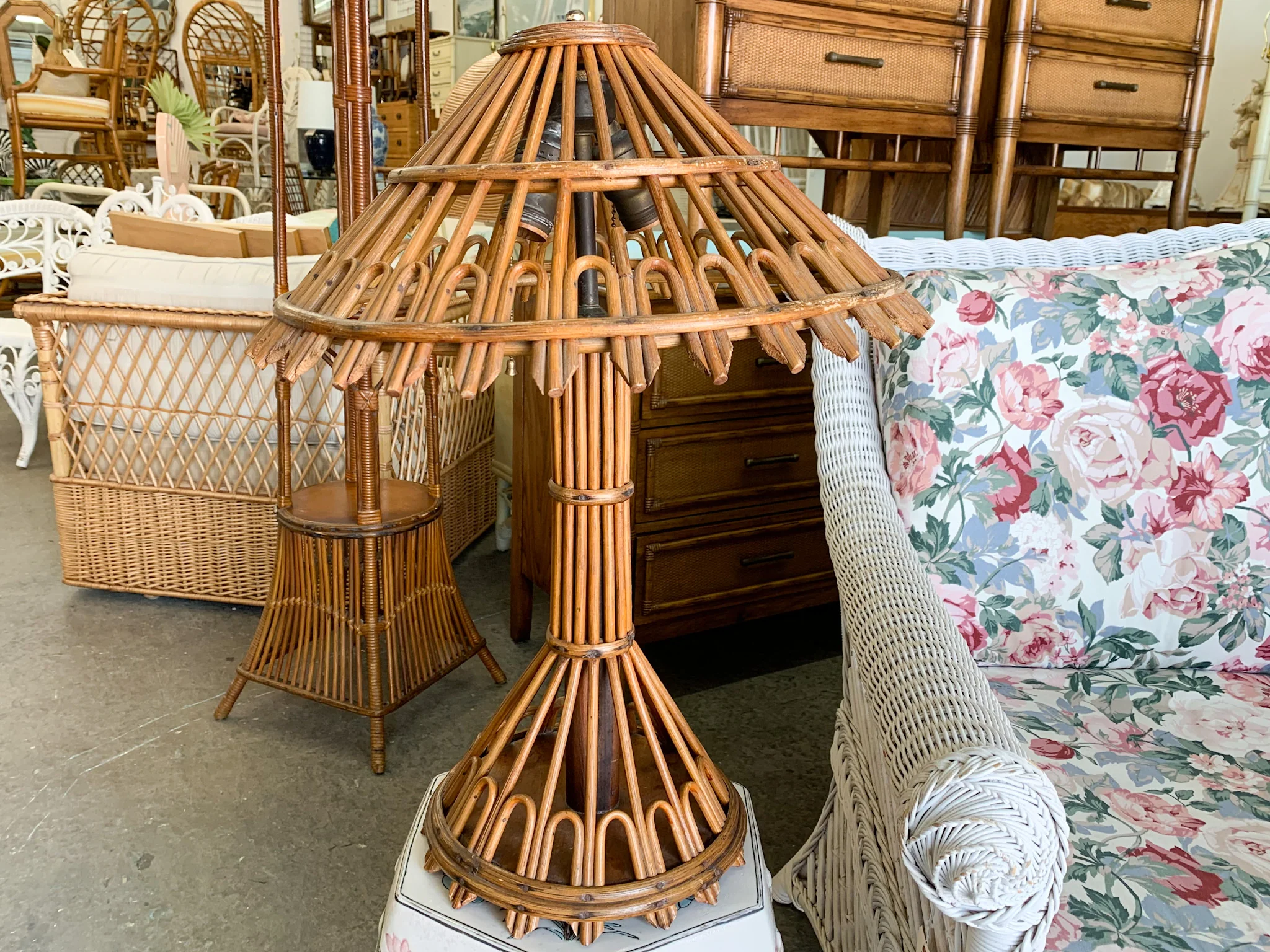 Island Chic Rattan Lamp