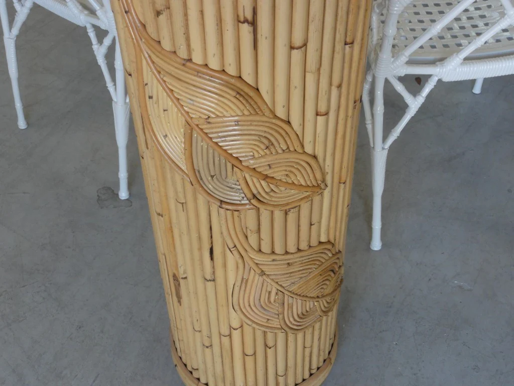 Island Chic Rattan Leaf Pedestal - Image 5