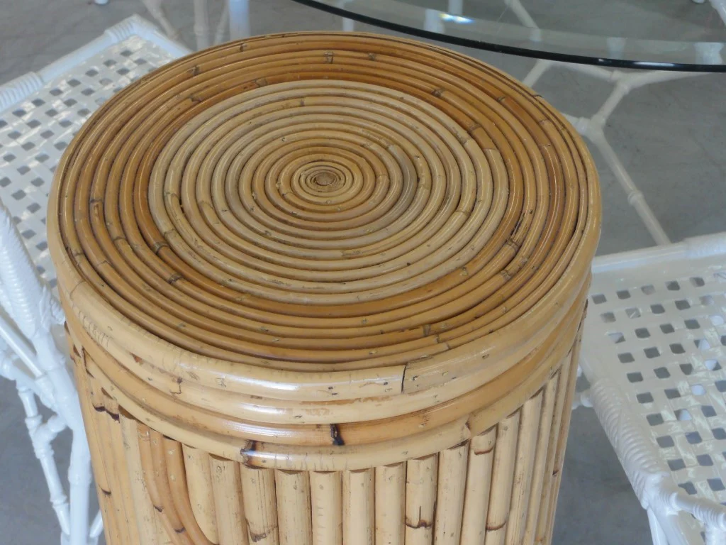 Island Chic Rattan Leaf Pedestal - Image 7