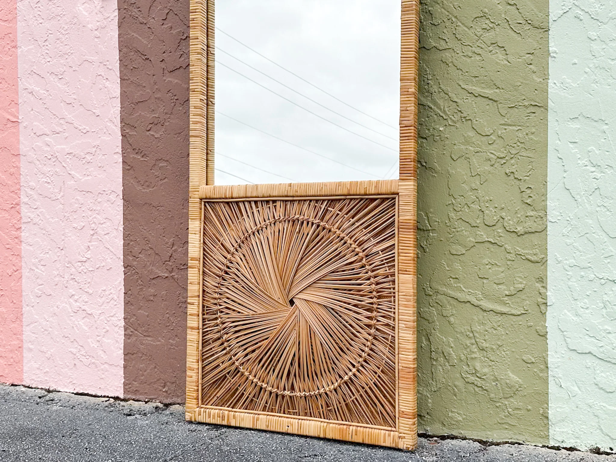 Island Chic Rattan Medallion Mirror - Image 6