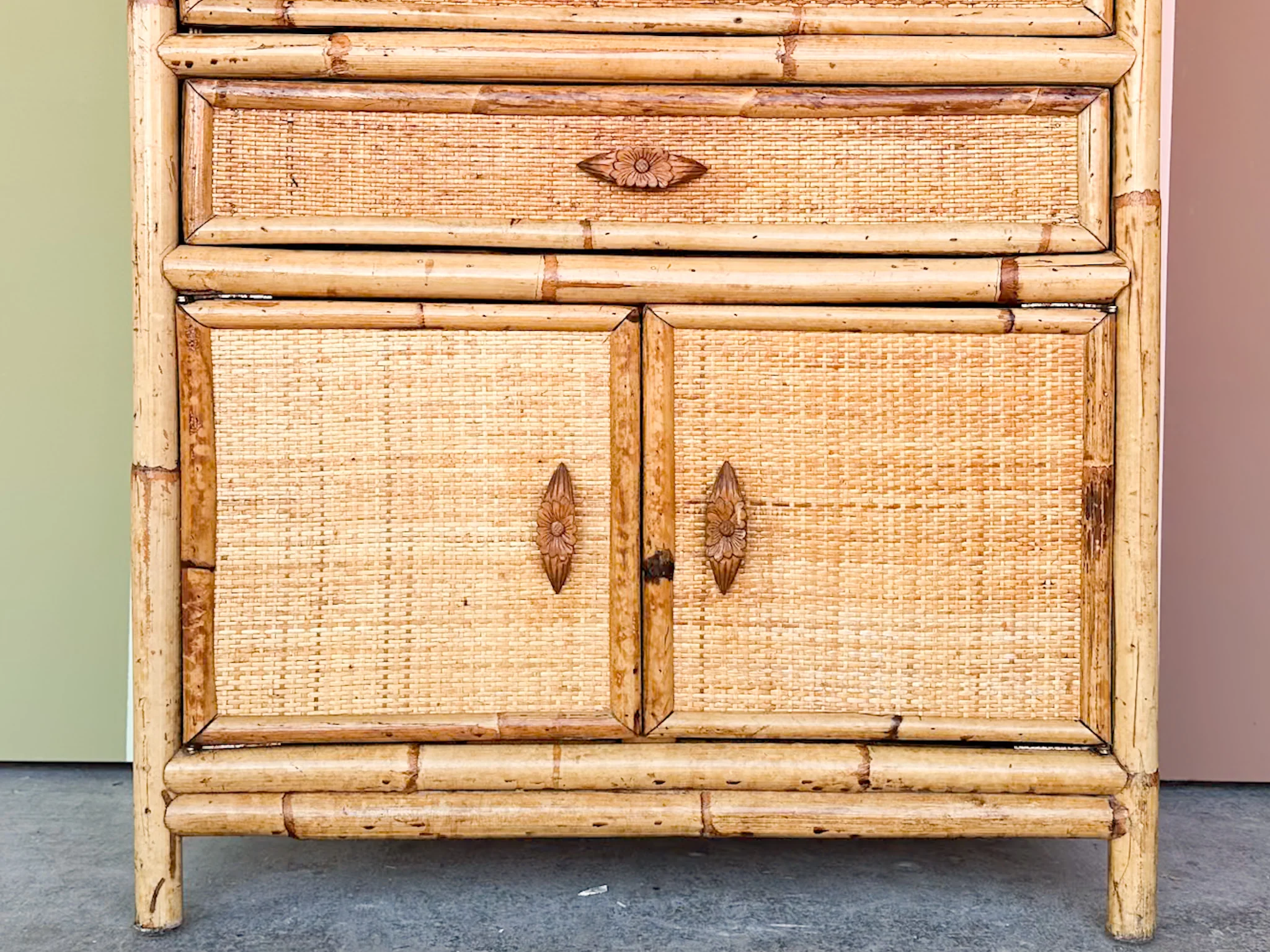 Island Chic Rattan Wrapped Chest - Image 3