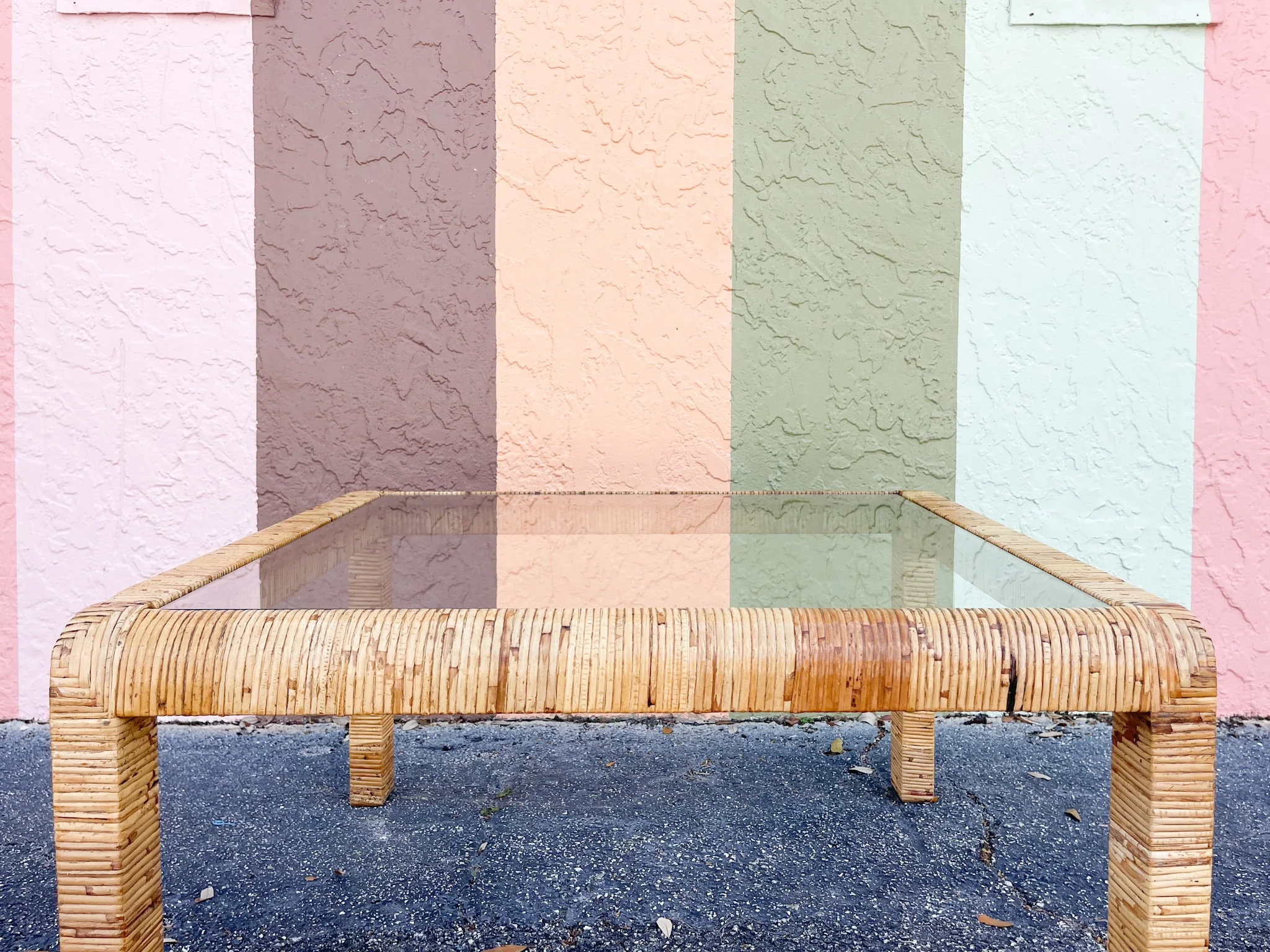 Island Chic Rattan Wrapped Coffee Table - Image 6