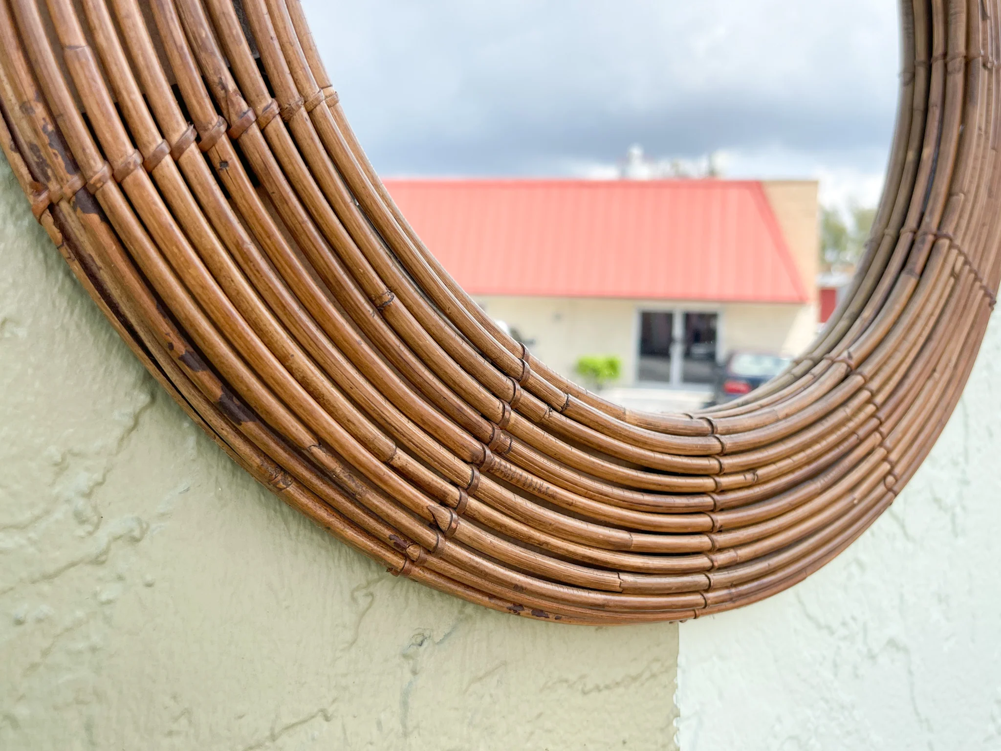 Petite Island Chic Round Rattan Mirror - Image 7