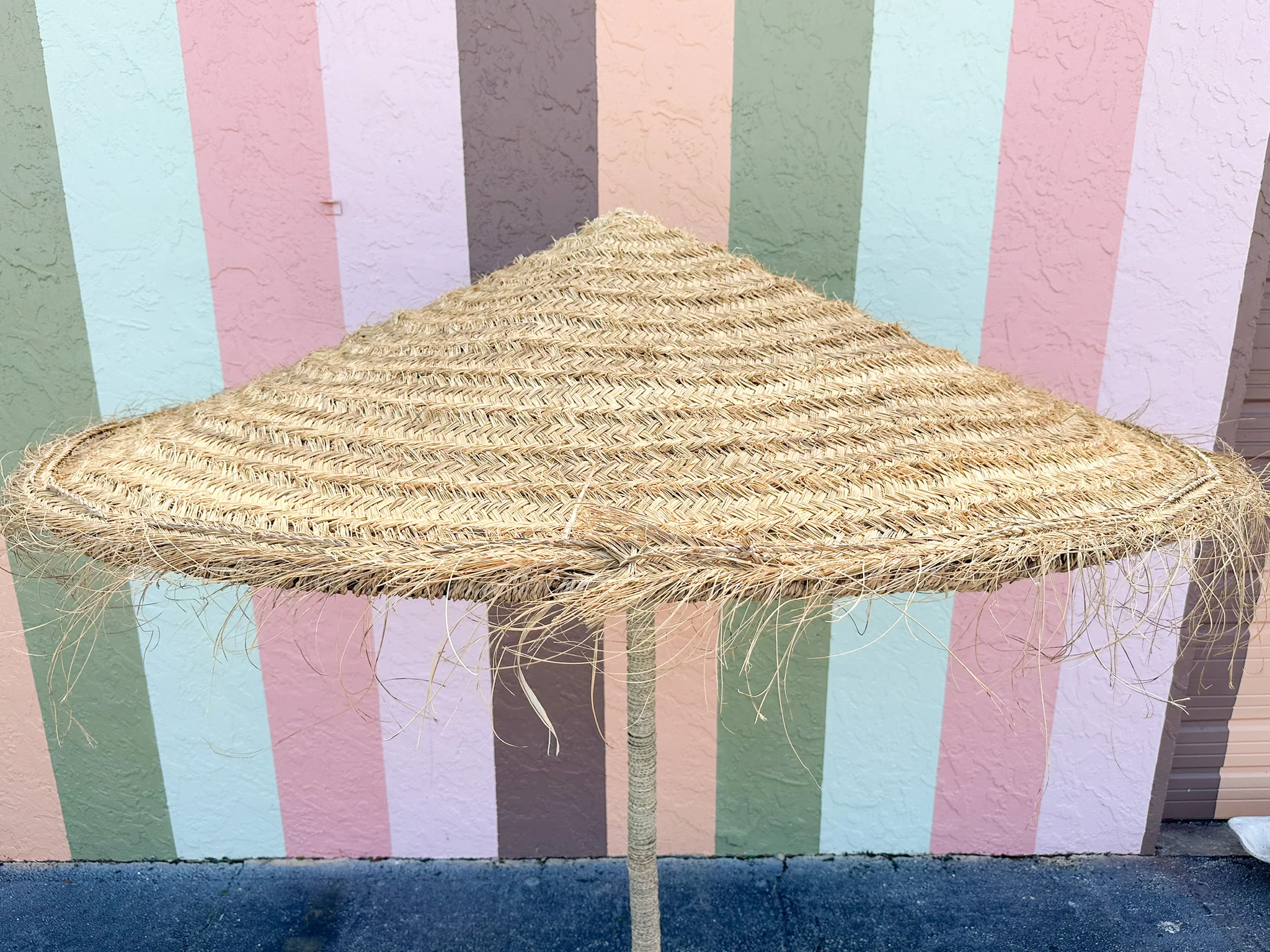Kips Bay Show House Island Chic Tiki Umbrella and Stand - Image 7
