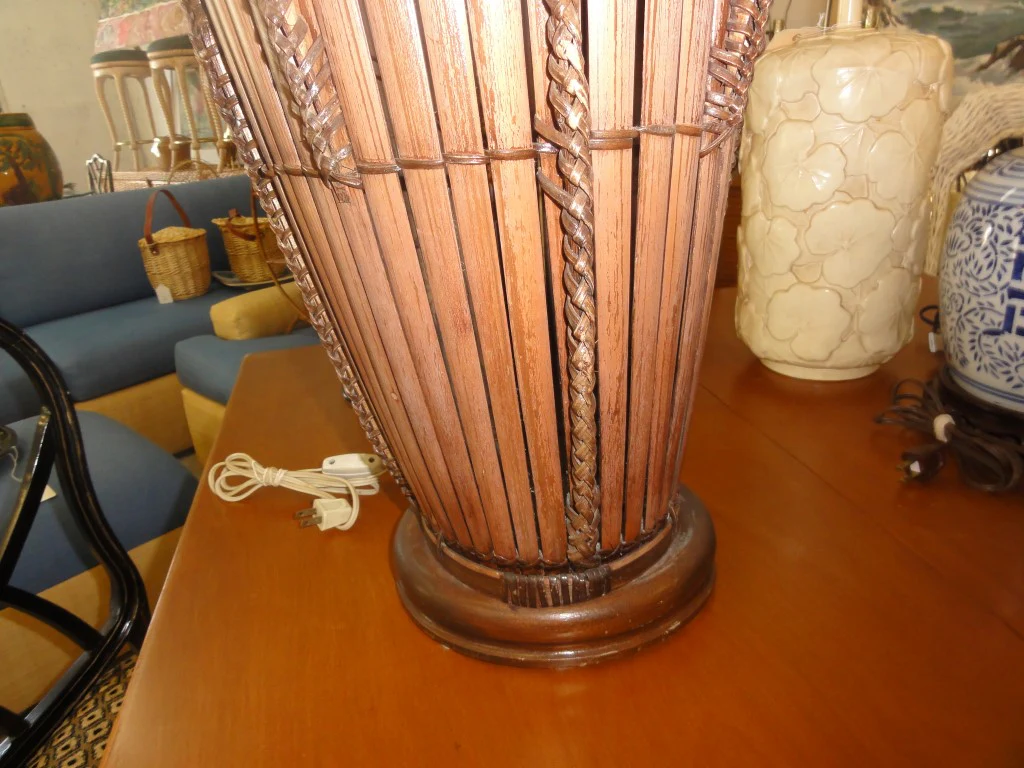 Large Island Style Bamboo Lamp - Image 7