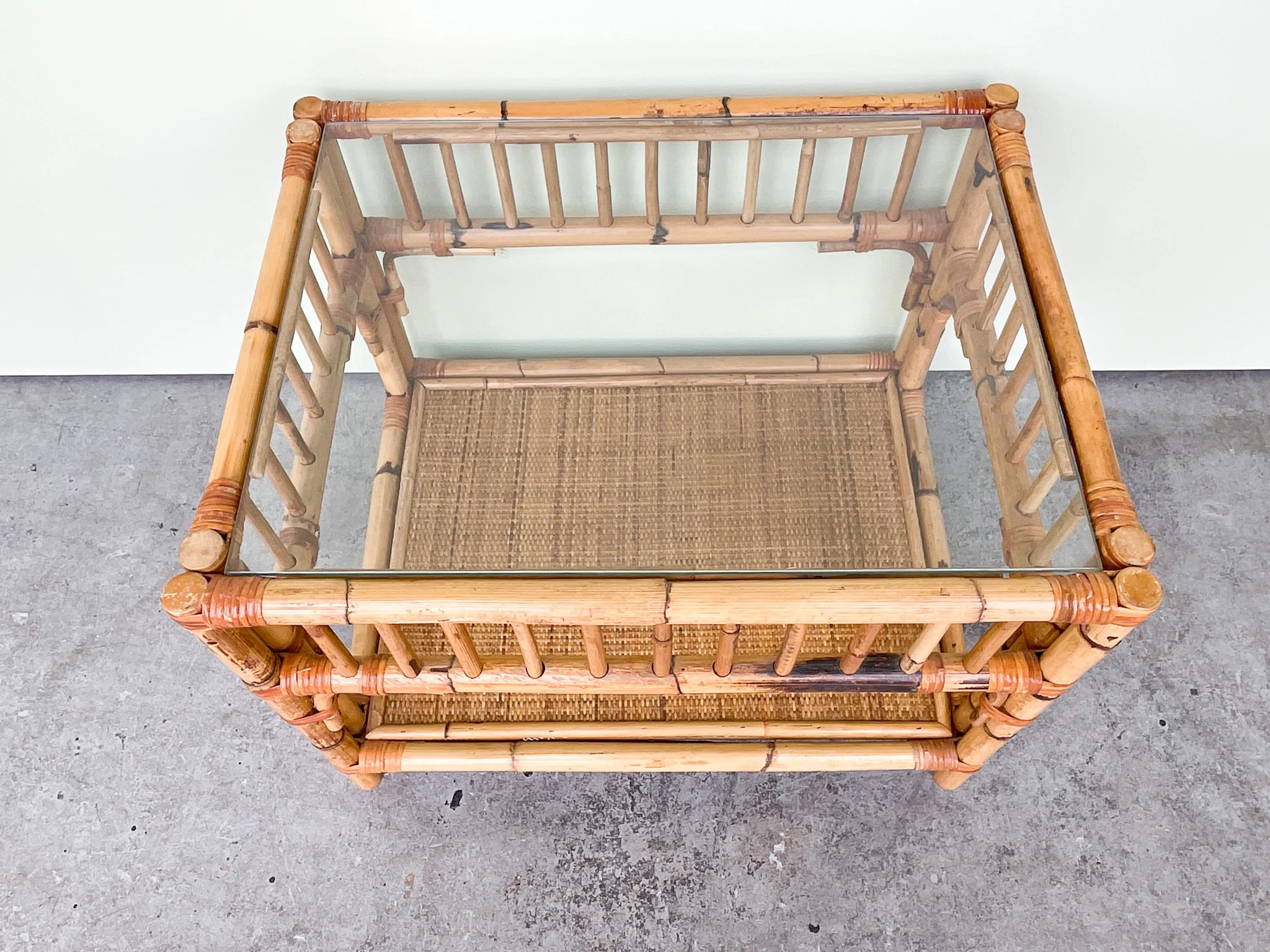 Island Style Bamboo Side Table - Image 2