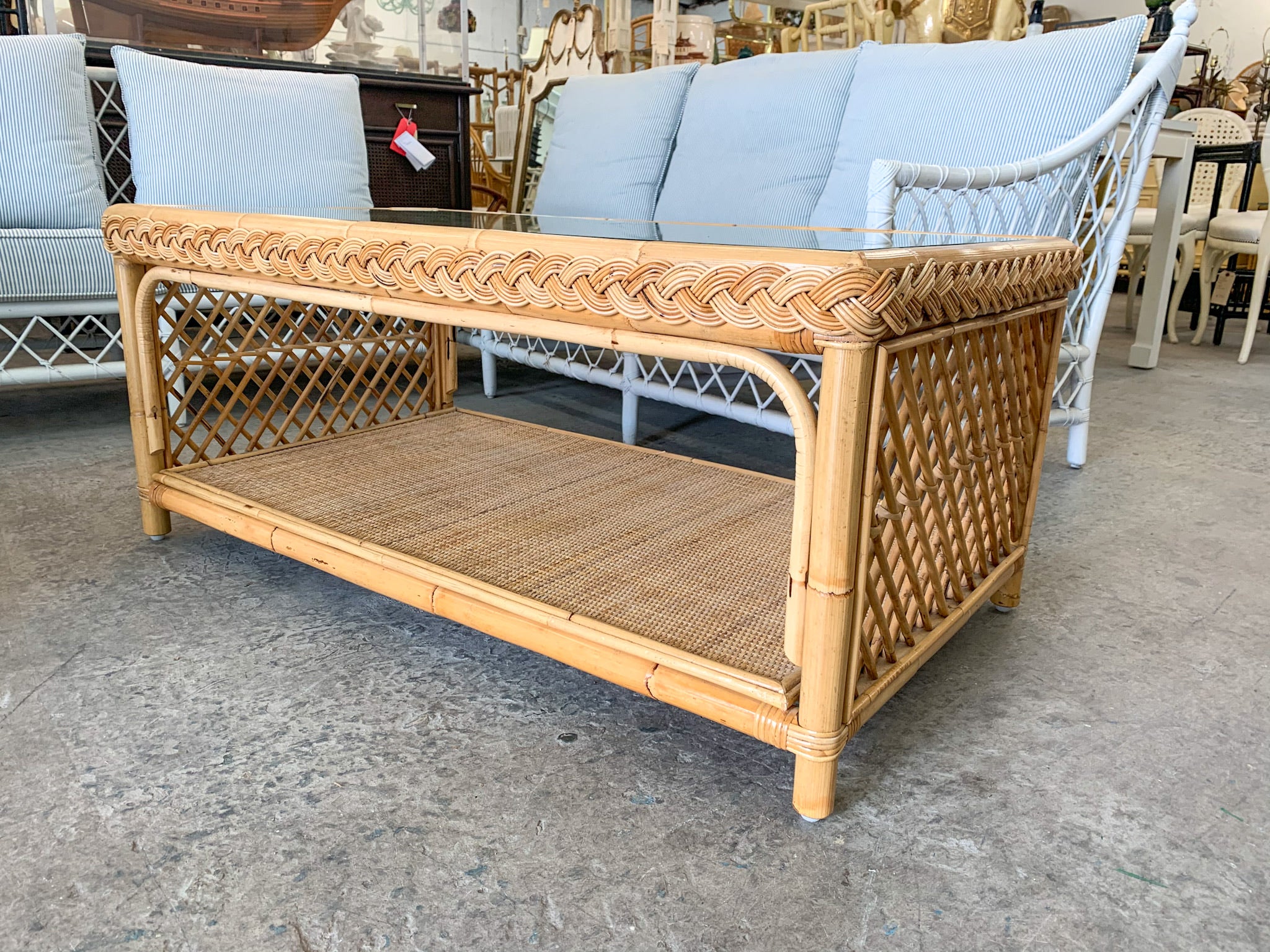 Island Style Rattan Coffee Table - Image 2