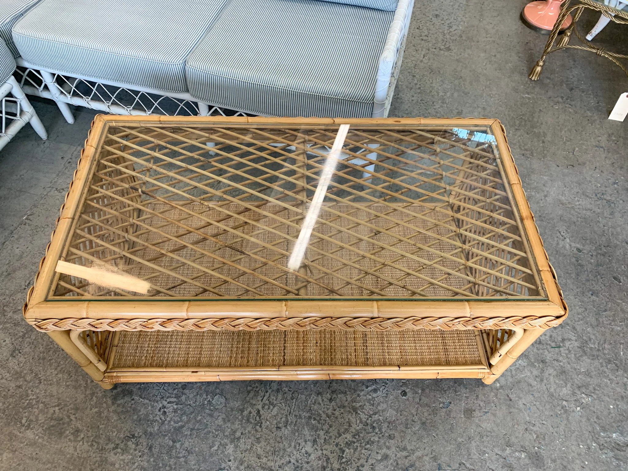 Island Style Rattan Coffee Table - Image 3