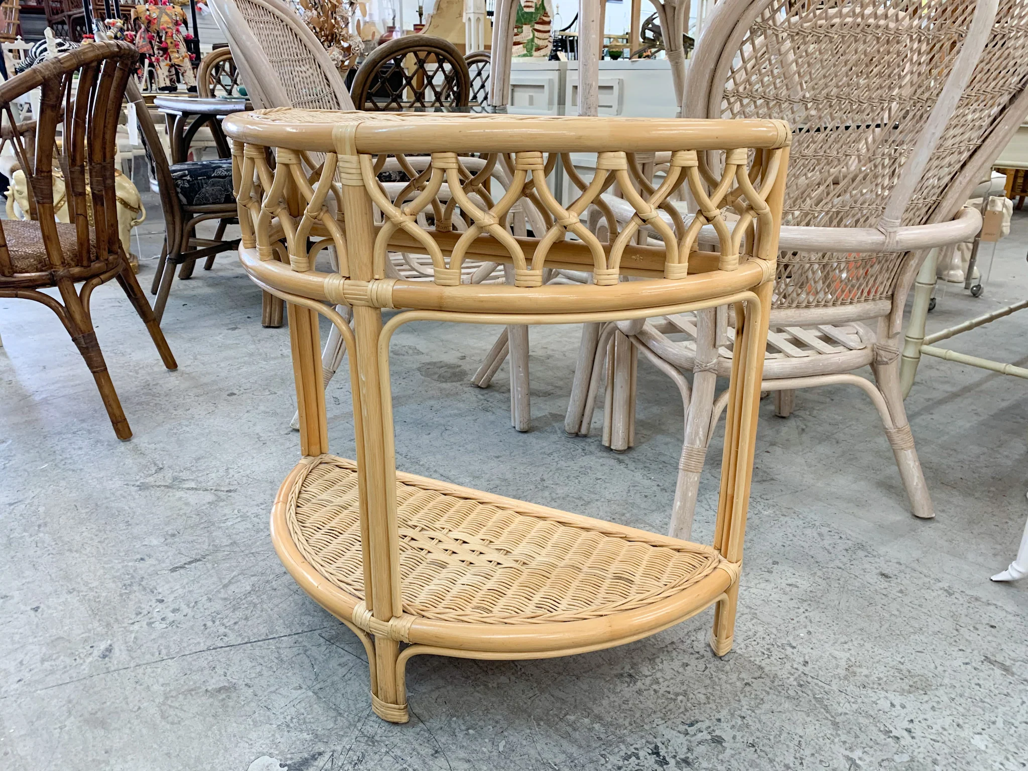 Island Style Rattan Demilune - Image 2