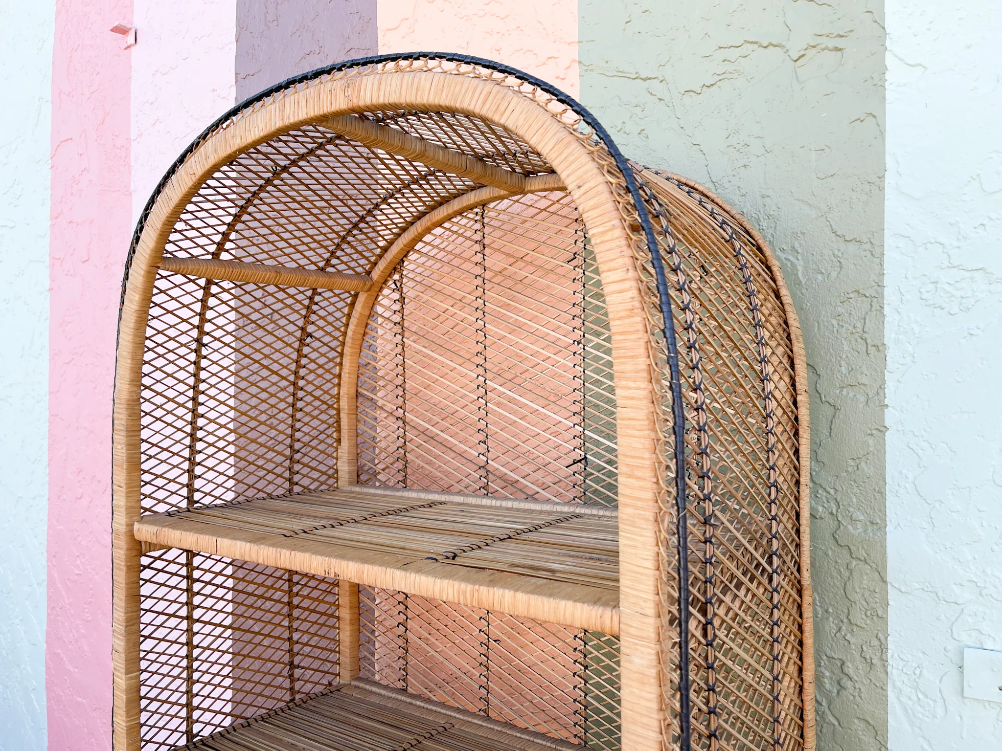 Island Style Rattan Etagere - Image 6