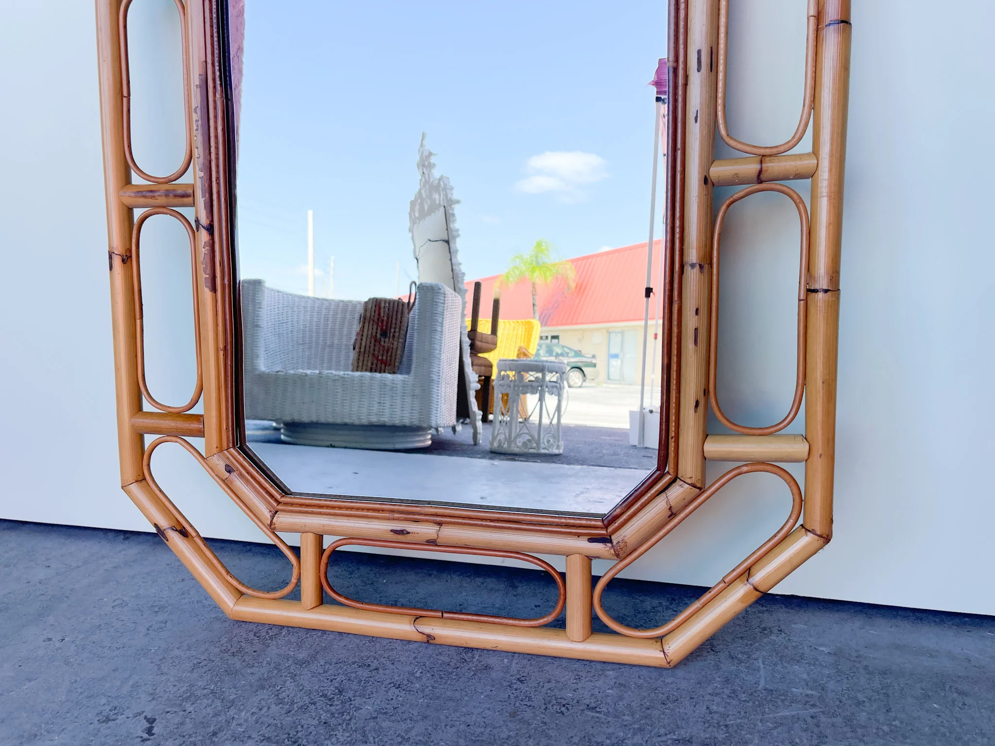 Island Style Rattan Mirror - Image 2