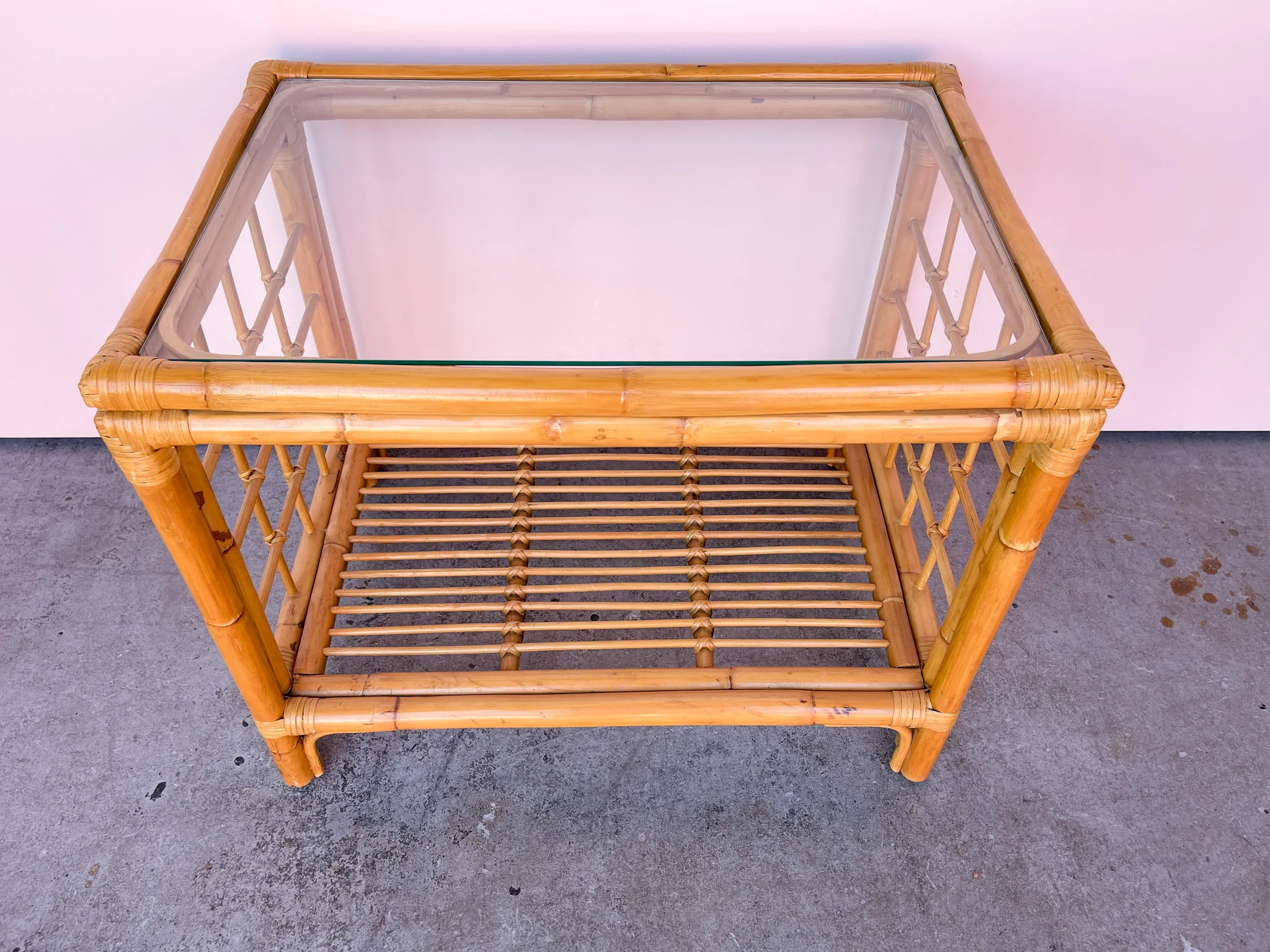 Island Style Rattan Side Table - Image 2
