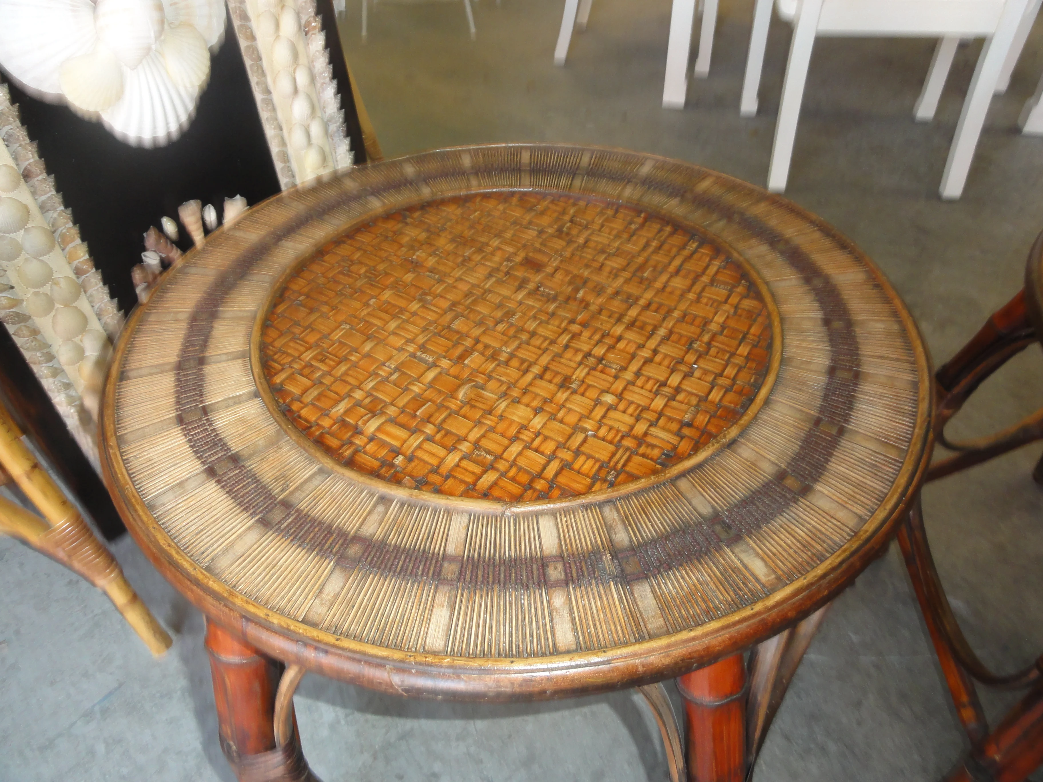 Pair of Island Style Rattan Side Tables - Image 4