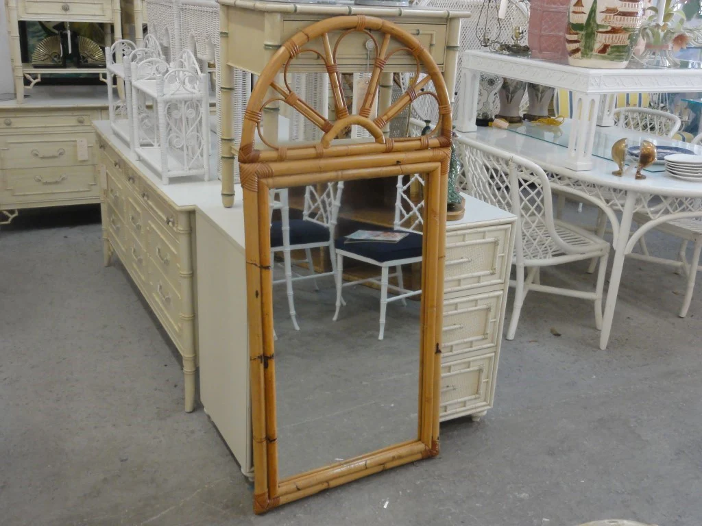 Island Style Rattan Sunburst Mirror - Image 6