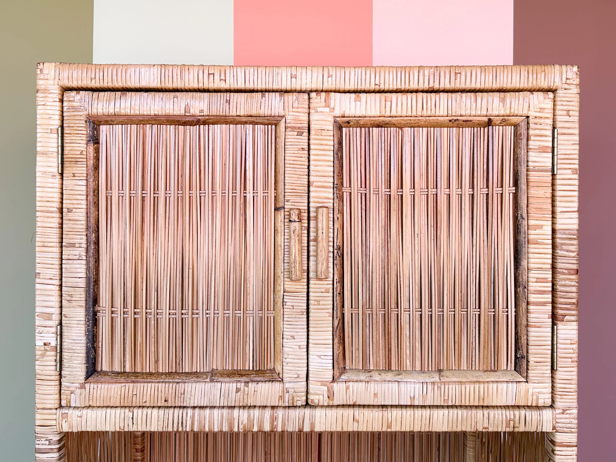 Island Style Rattan Wrapped Cabinet - Image 2
