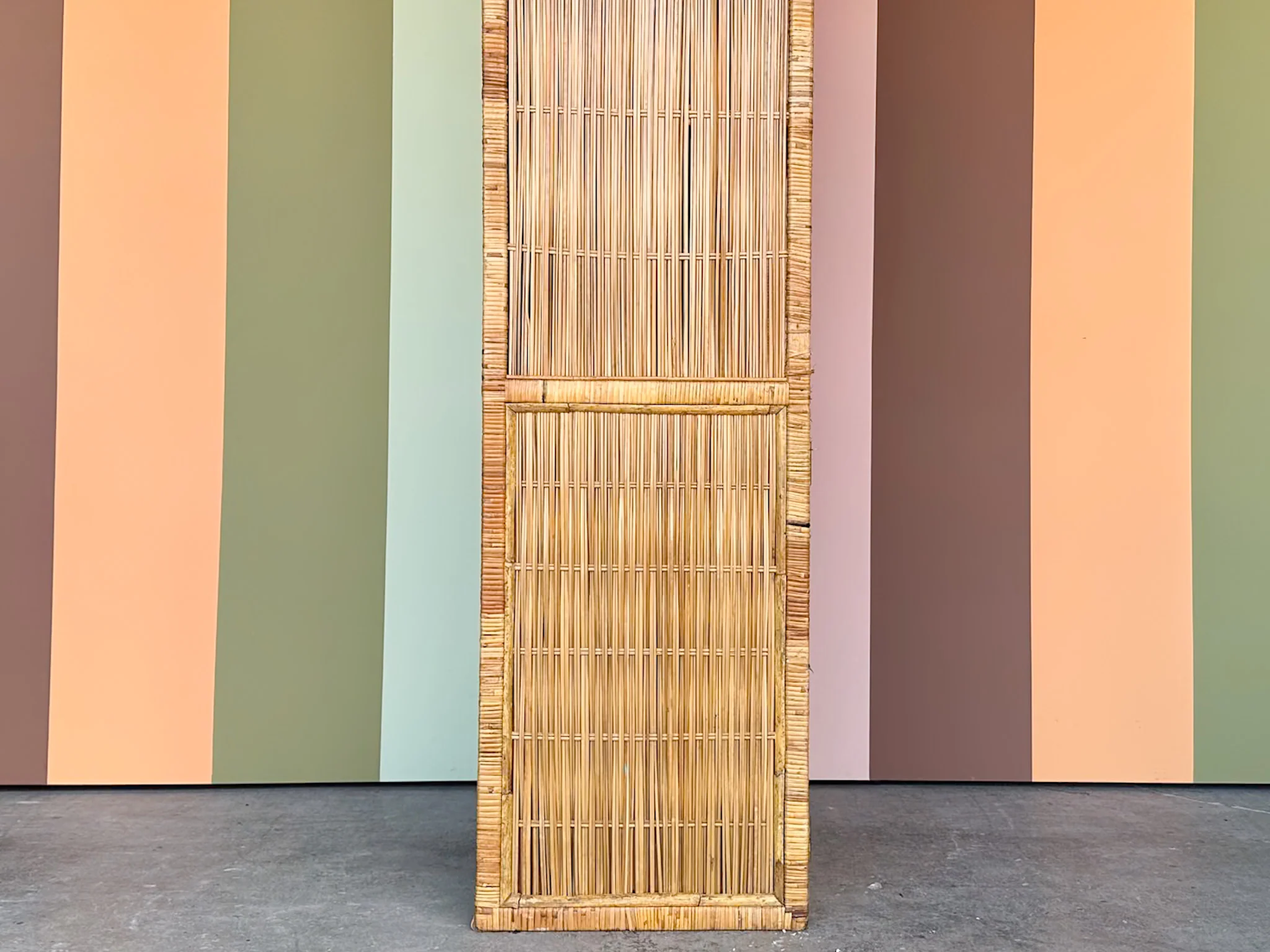 Island Style Rattan Wrapped Cabinet - Image 10