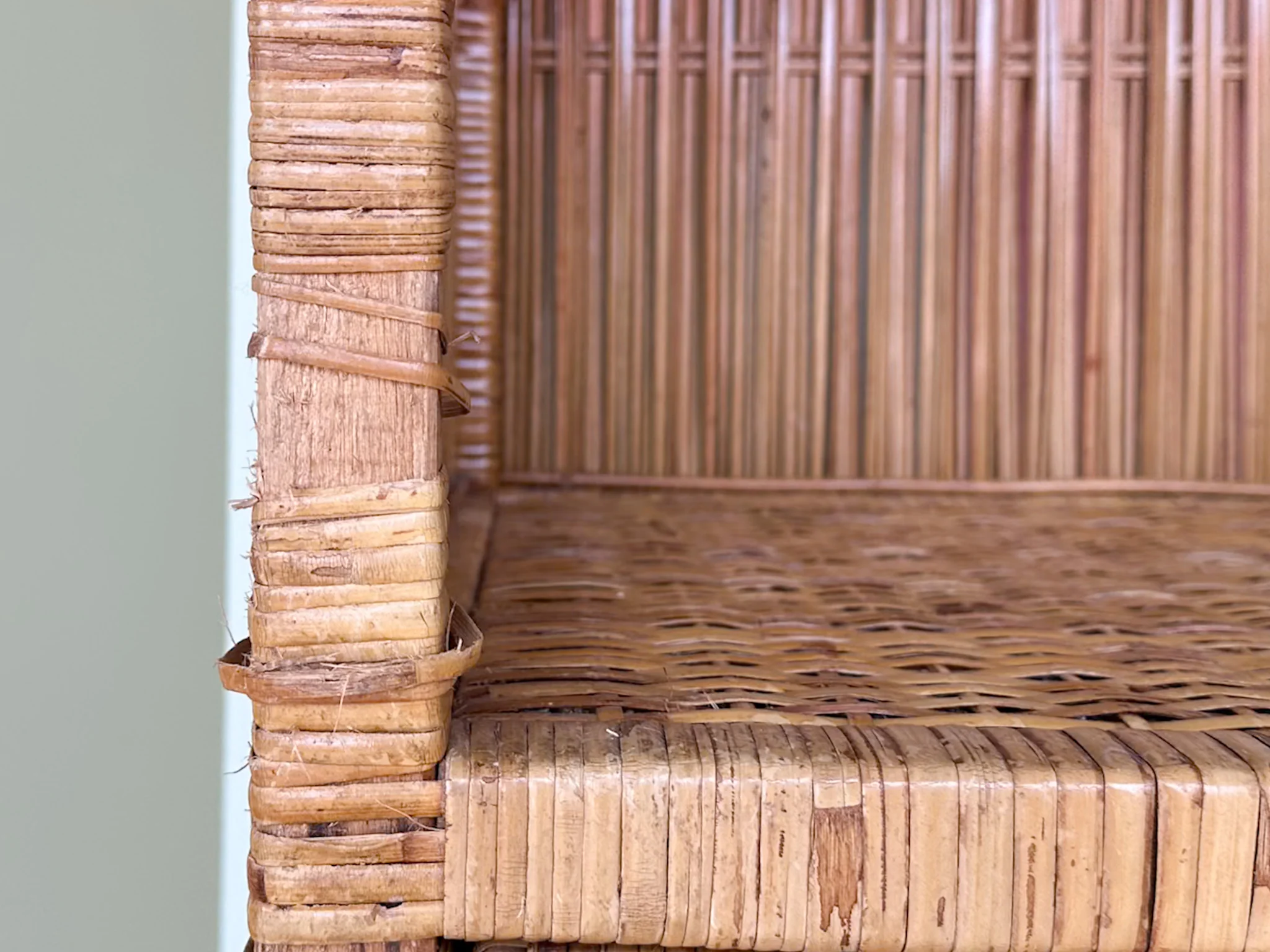 Island Style Rattan Wrapped Cabinet - Image 11