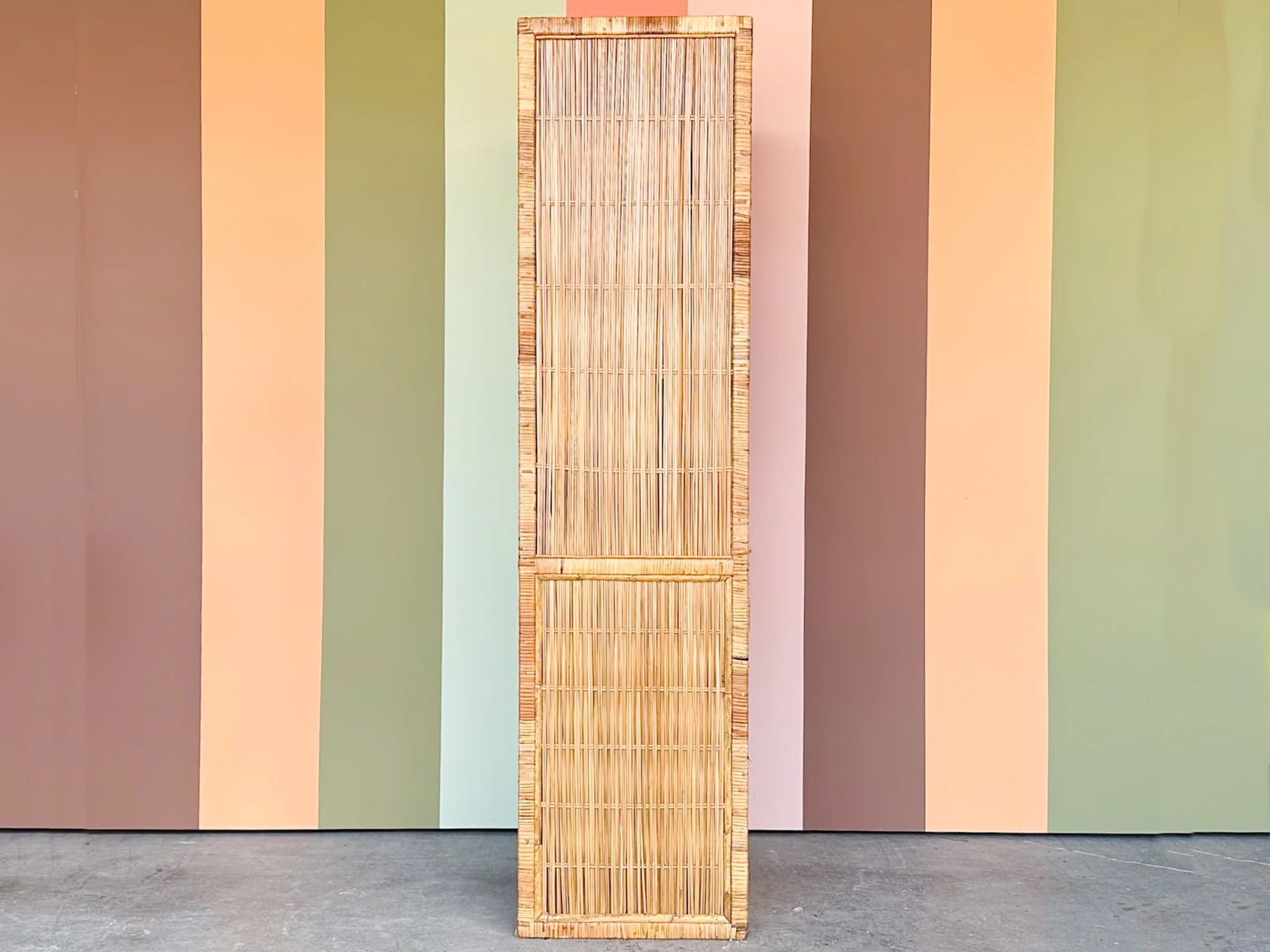 Island Style Rattan Wrapped Cabinet - Image 2