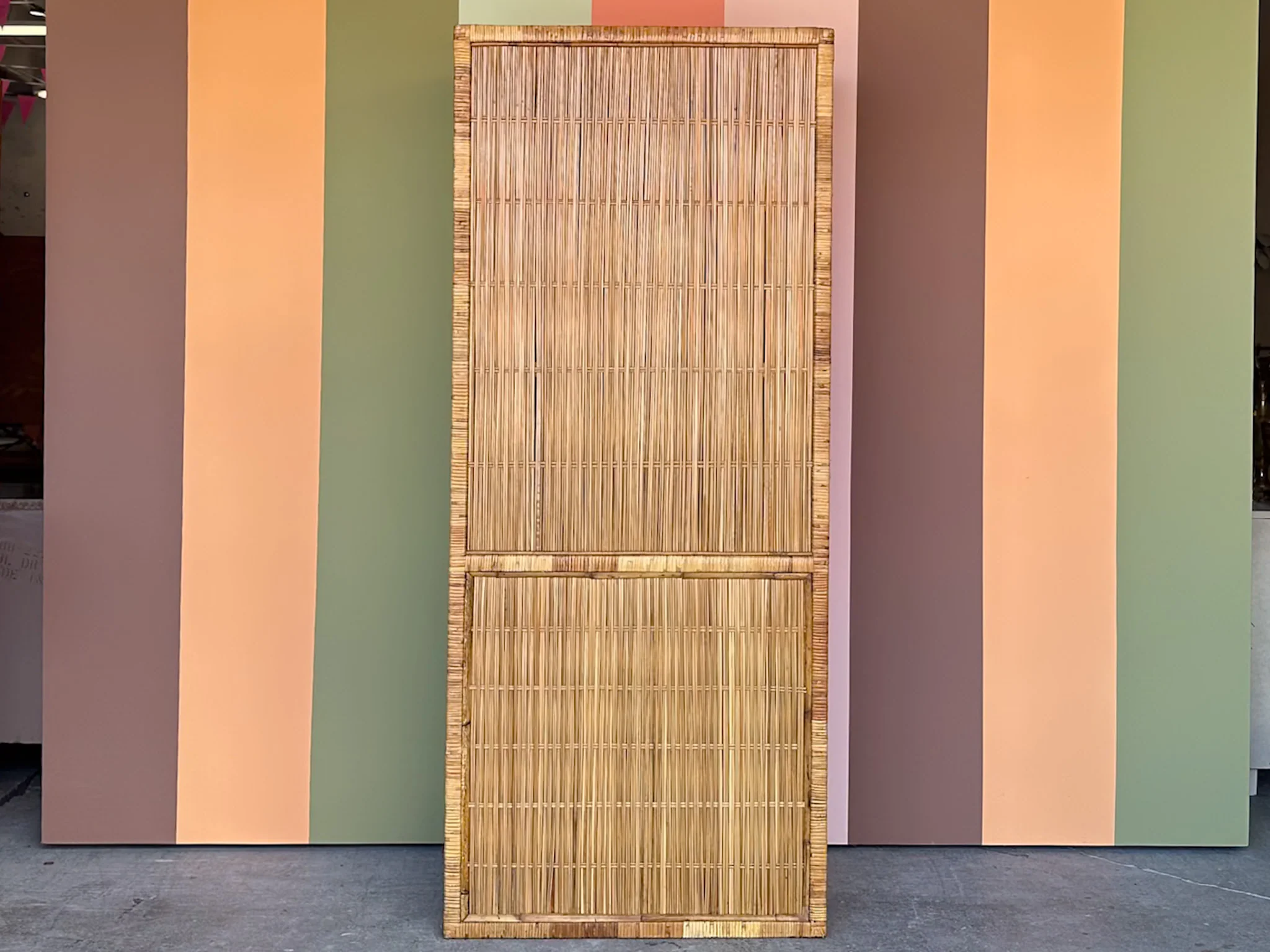 Island Style Rattan Wrapped Cabinet - Image 3