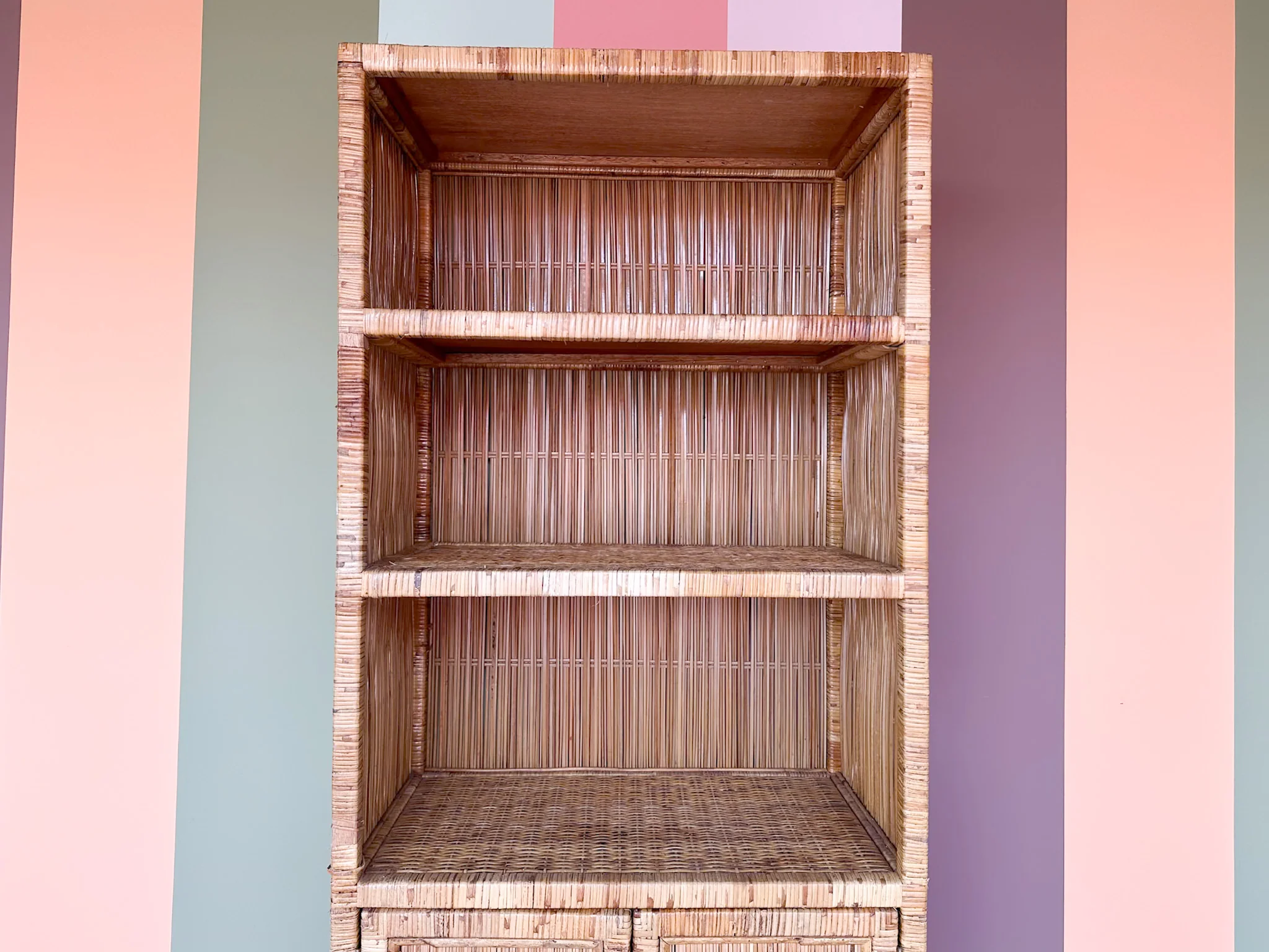 Island Style Rattan Wrapped Cabinet - Image 4