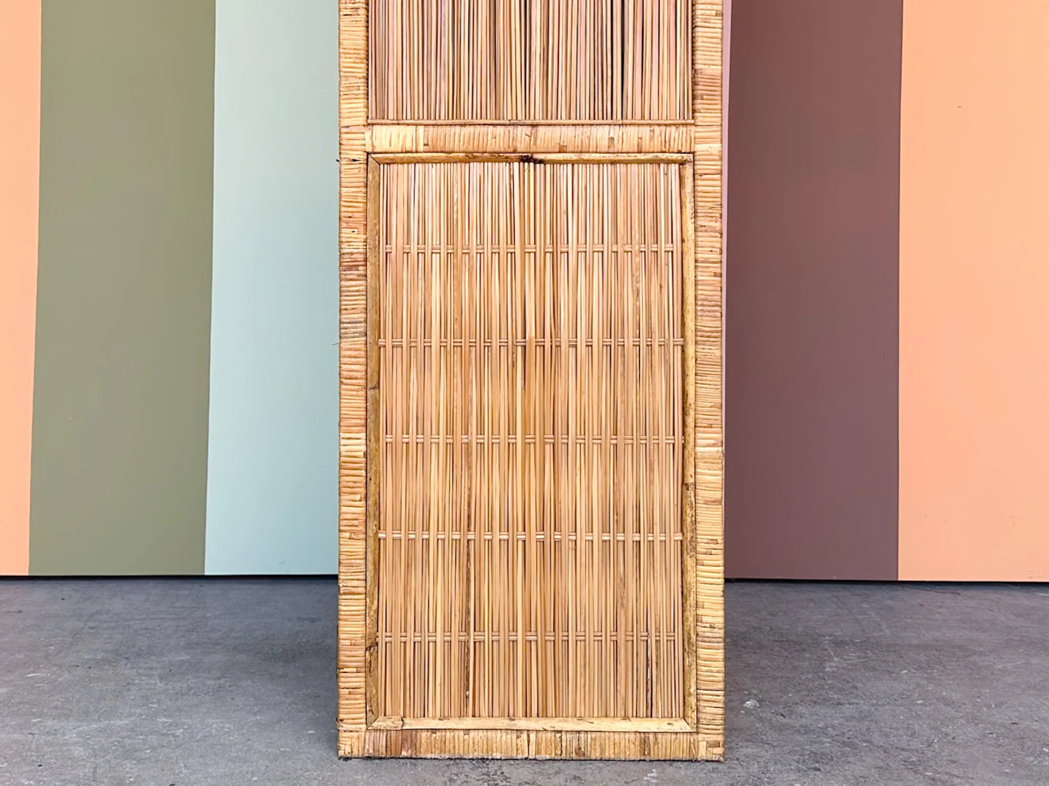 Island Style Rattan Wrapped Cabinet - Image 8